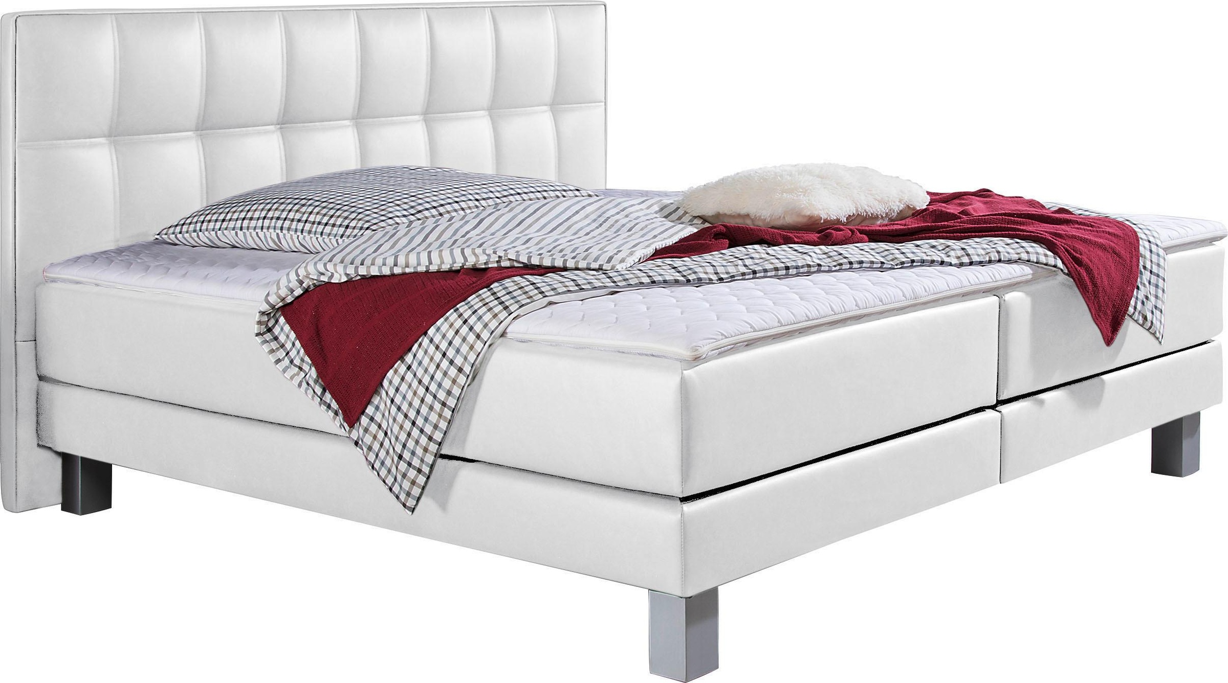 Home affaire Boxspringbett »Tavira« in 4 Breiten, 4 Farben und 3 Matratzenarten, incl. Topper