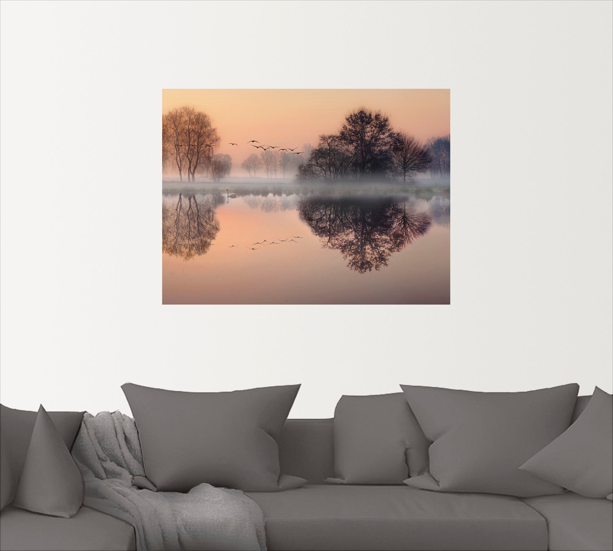 Artland Wandbild »Früh morgens am See....«, Gewässer, (1 St.), als Leinwandbild, Poster, Wandaufkleber in verschied. Größen