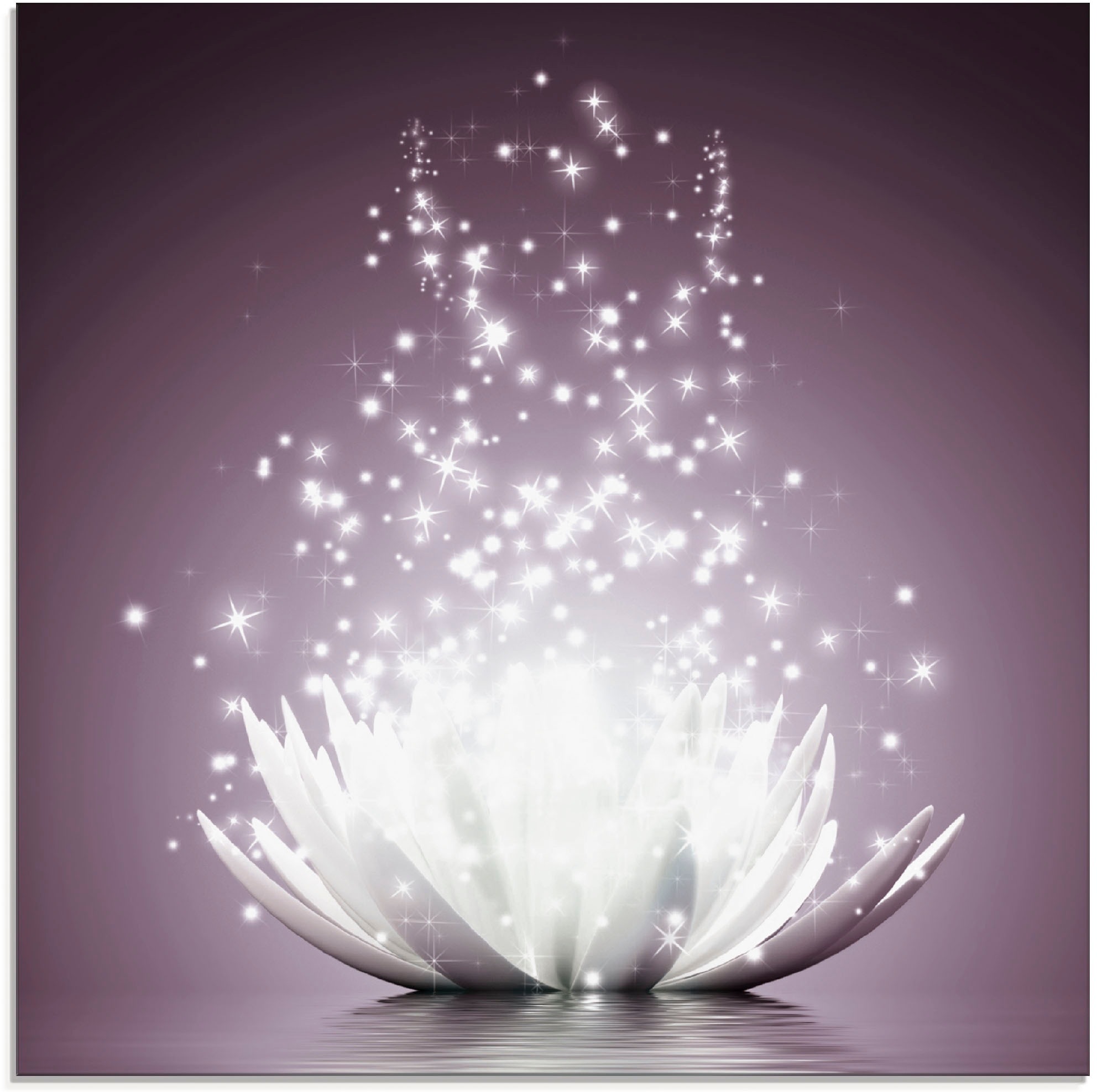 Artland Glasbild »Magie der Lotus-Blume«, Blumen, (1 St.), in verschiedenen Größen