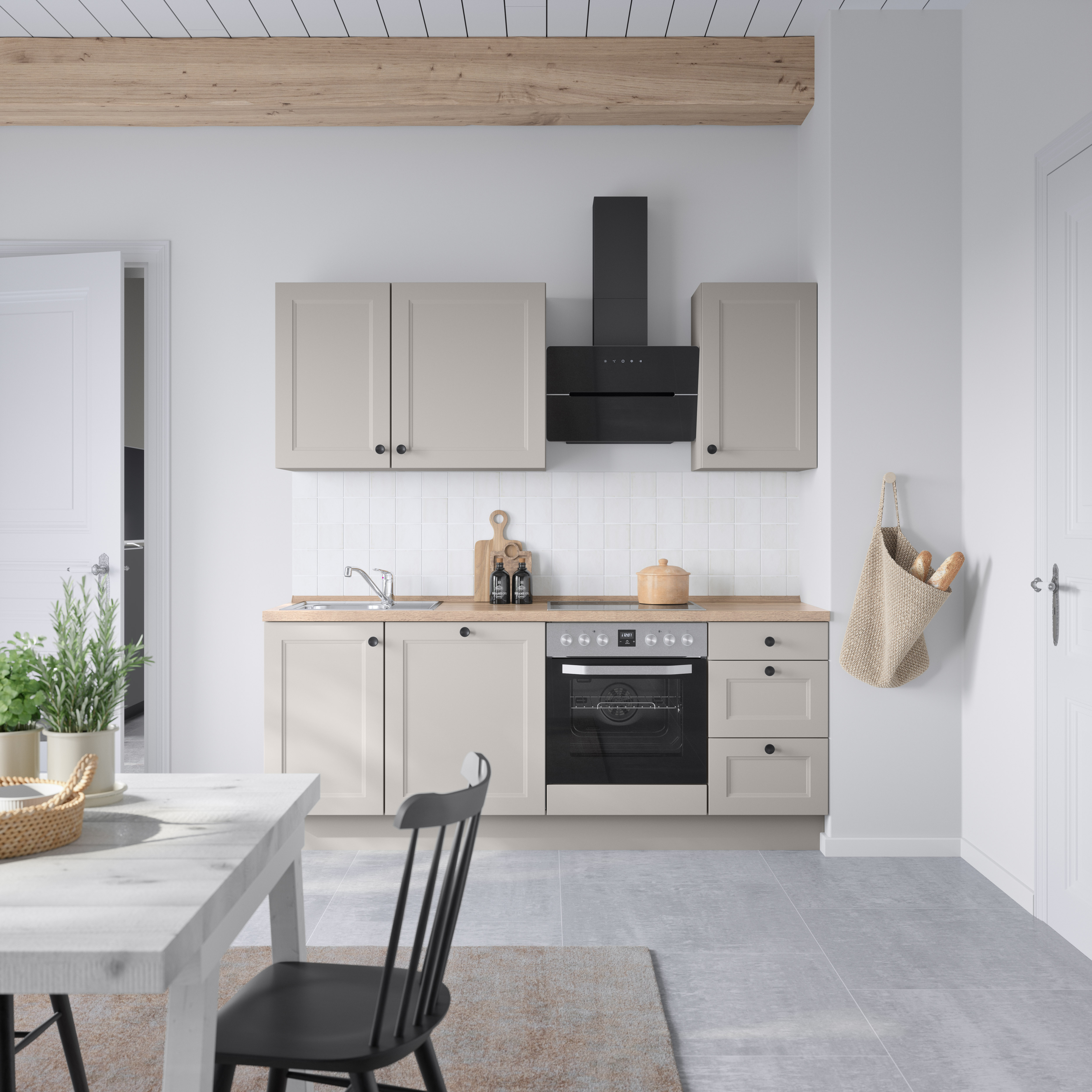 nobilia® Küchenzeile »"Cascada II"« vormontiert, Breite 210 cm, Ausrichtung günstig online kaufen