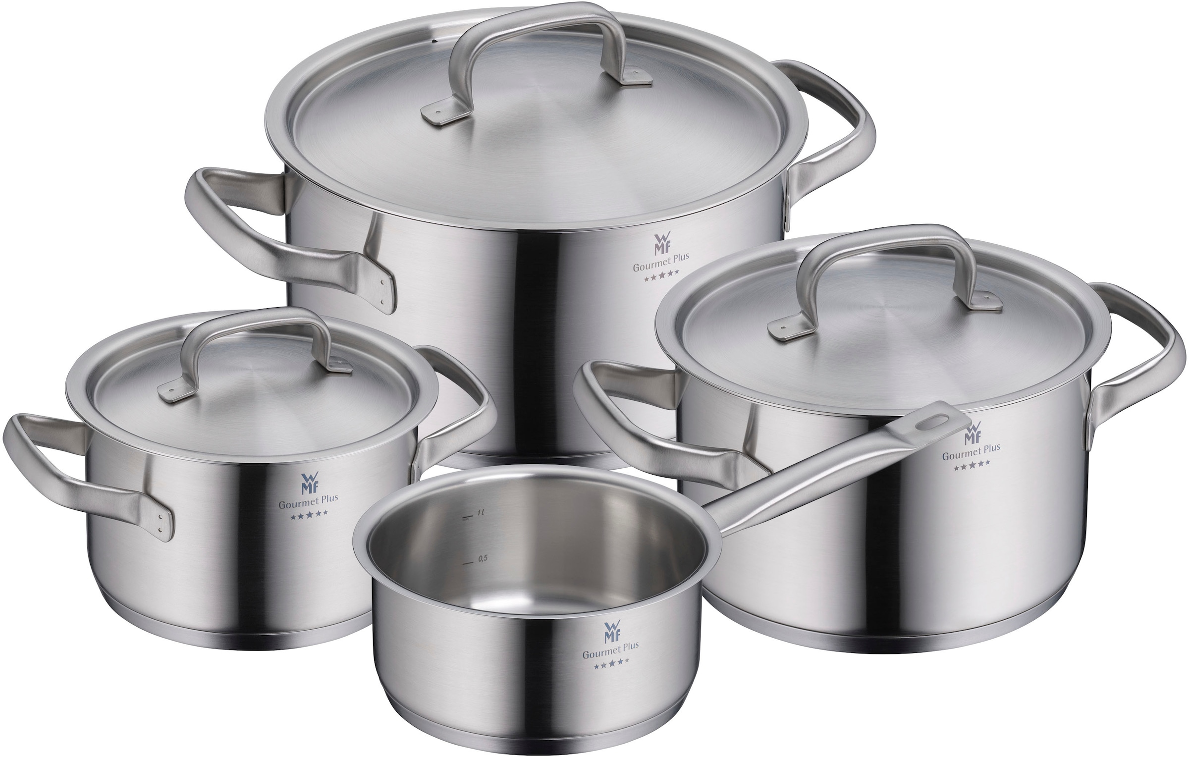WMF Topf-Set »Gourmet Plus« Set, 7 Stk. tlg. Cromargan® Edelstahl Rostfrei günstig online kaufen