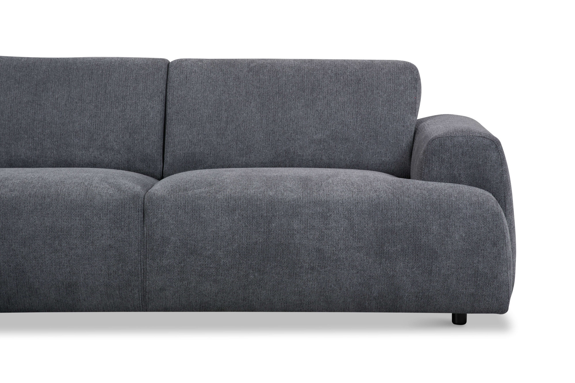 andas Ecksofa »Linkka, Breite 282 cm«, L-Form, in einem weichen Chenille-Stoff, mit Wellenunterfederung