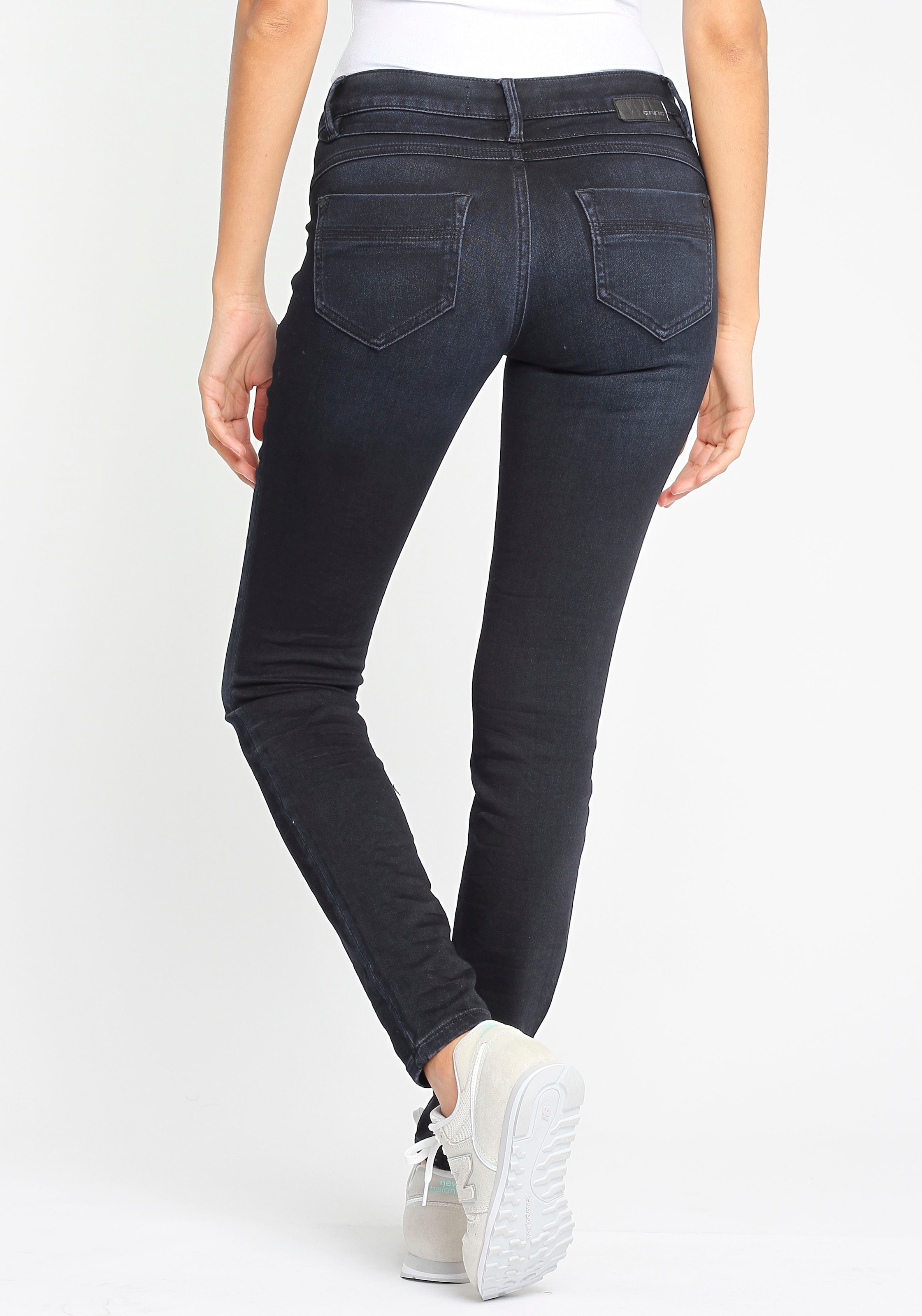 GANG Skinny-fit-Jeans »94NELE«, gekreuzten Bund mit am vorne kaufen Gürtelschlaufen
