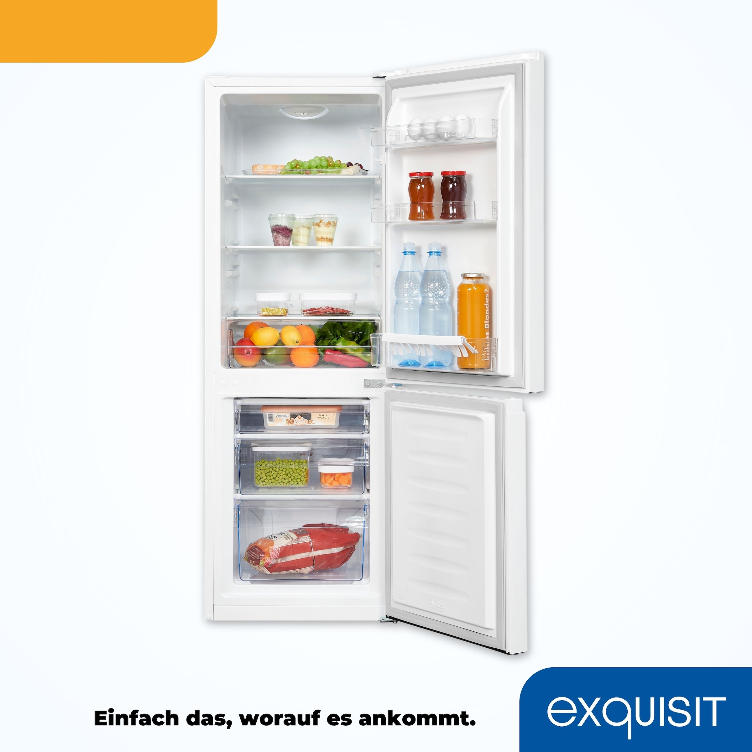 exquisit Kühl-/Gefrierkombination »KGC231-60-010E weiss«, 175 L Volumen, 4 Sterne Gefrieren