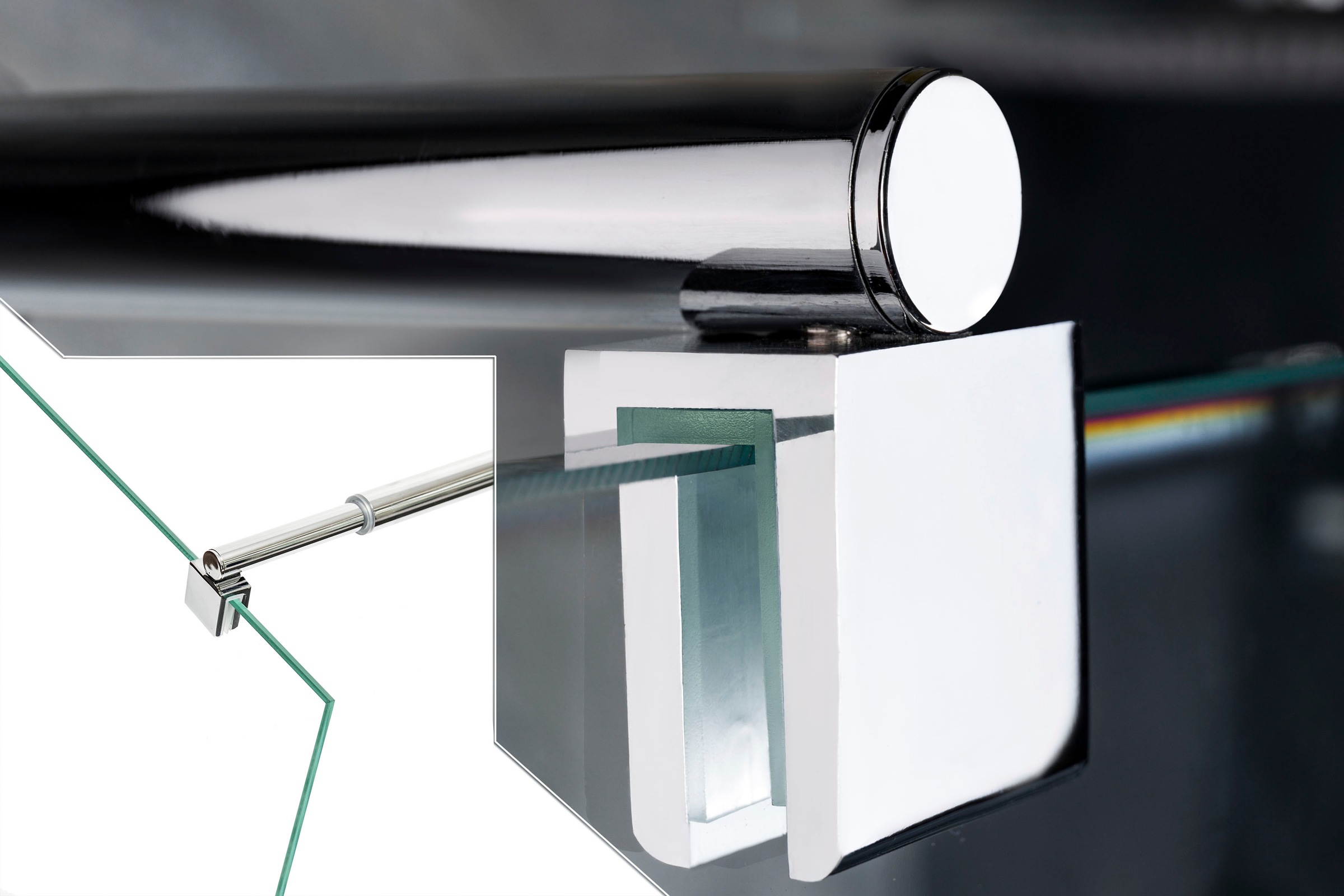 Sanotechnik geteilte Dusch-Flügeltür »Sanoflex Grande«, mit Glasseitenwand