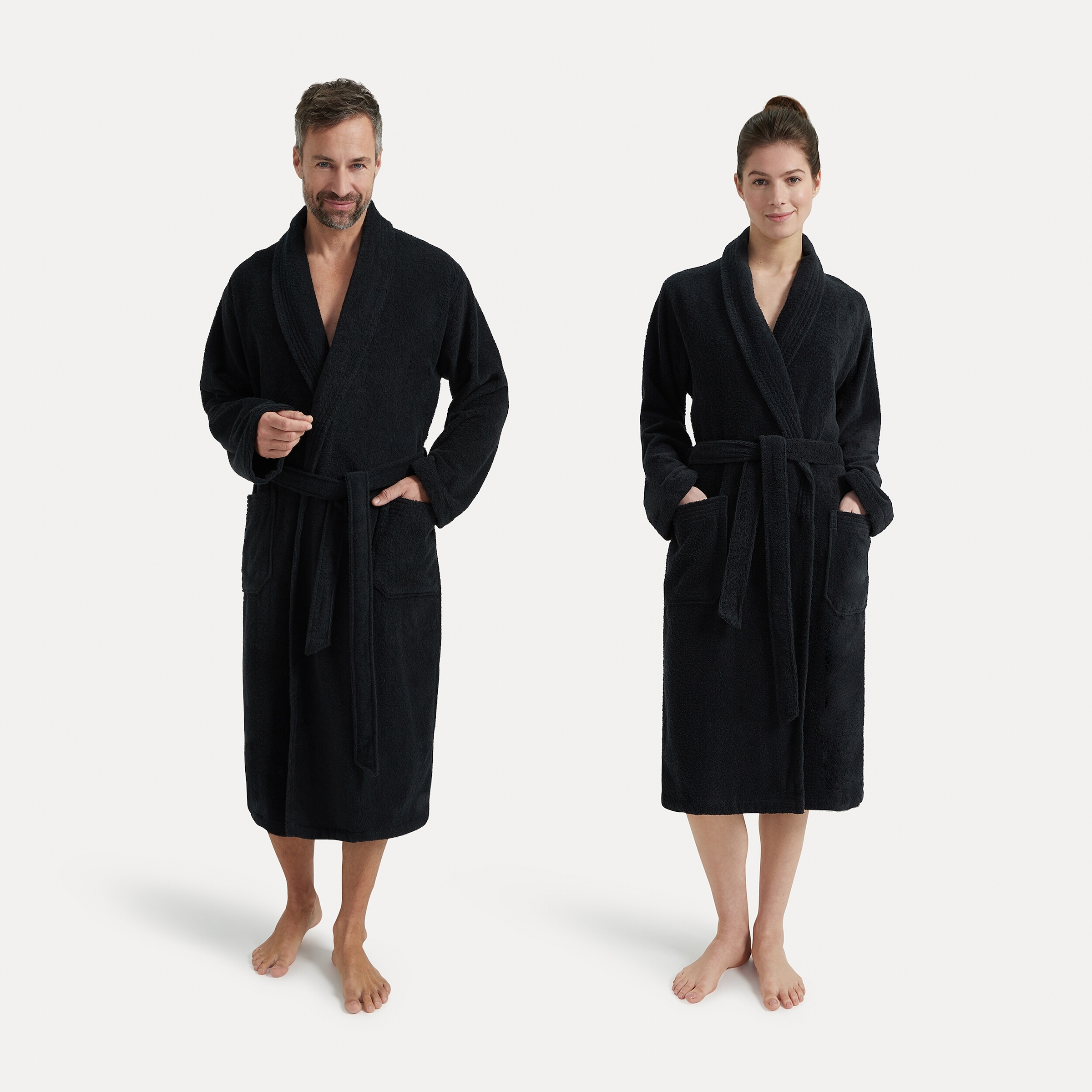 Möve Unisex-Bademantel »Basic« 1 Stk. mit Schalkragen