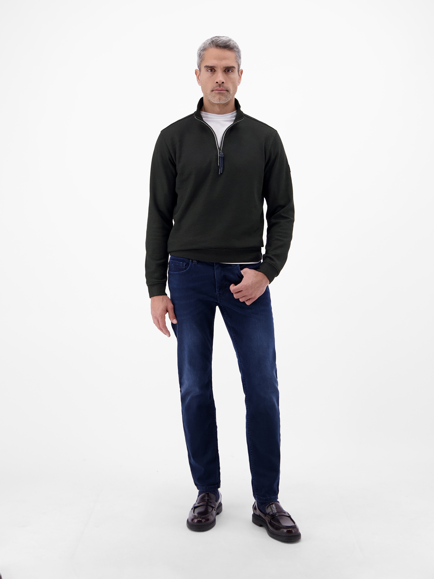 LERROS Sweatshirt »Troyer in hochwertiger Sweatqualität«
