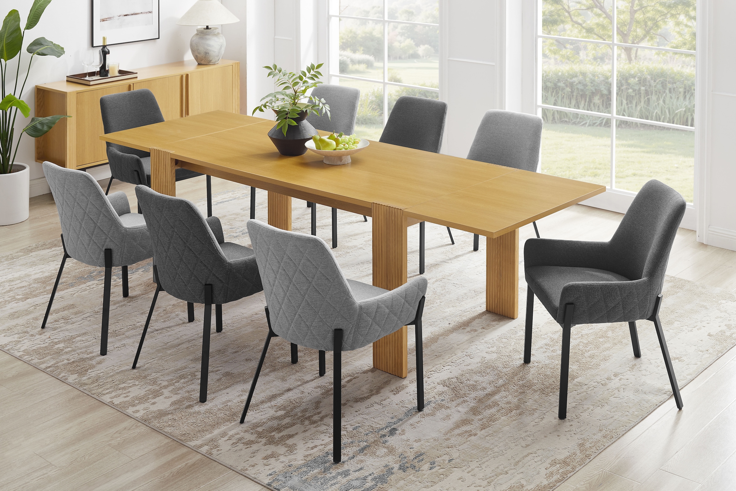 OTTO home Esstisch »Peregrin, verlängerbar von 180 - 270 cm« Melaminoberfläche, robustes Eschenholzgestell, Verlängerungsfunktion