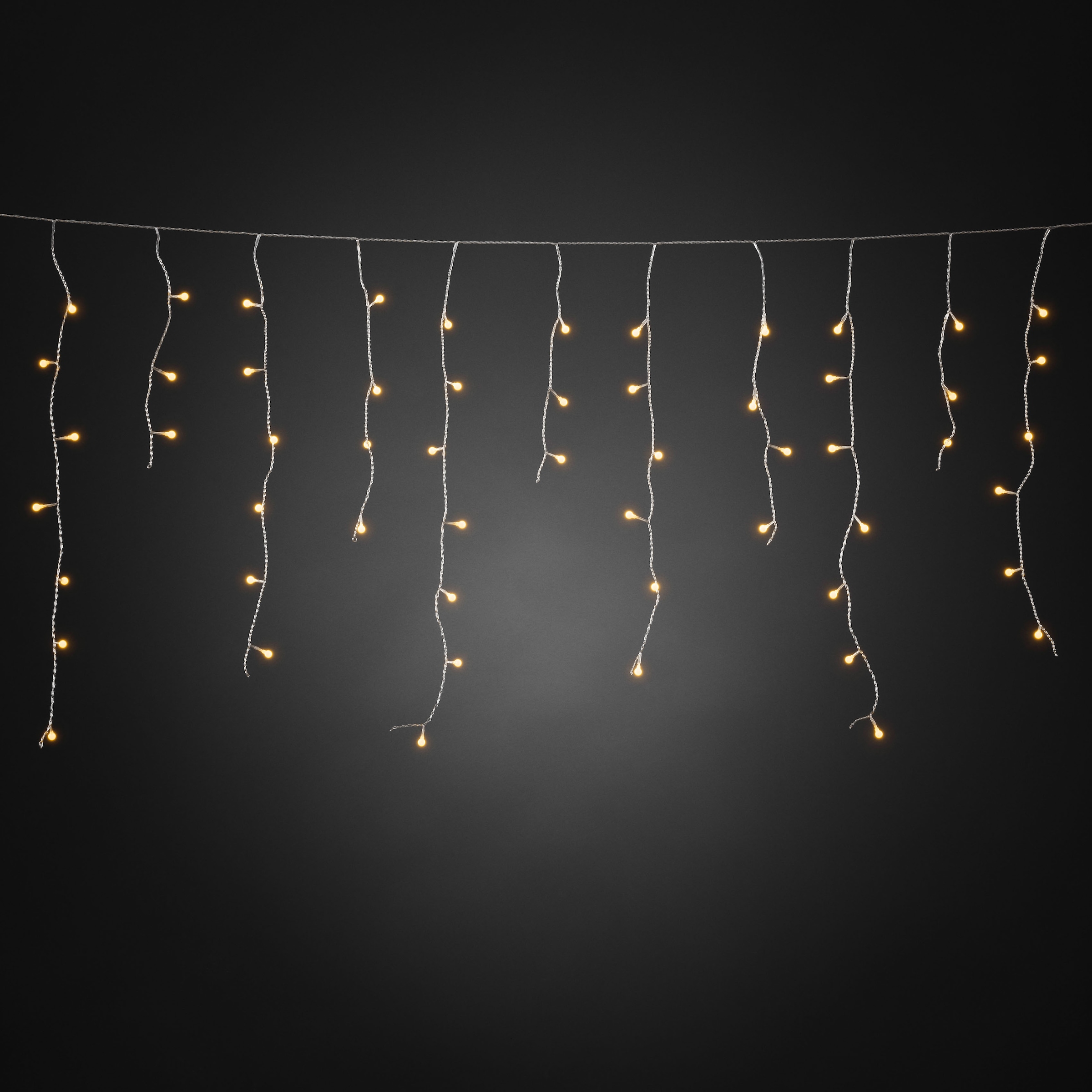 KONSTSMIDE LED-Lichtervorhang »Weihnachtsdeko aussen«, Eisregen bernsteinfarbene kaufen 200 auf Globes, LED mit Diode 200 weißen Rechnung St.-flammig