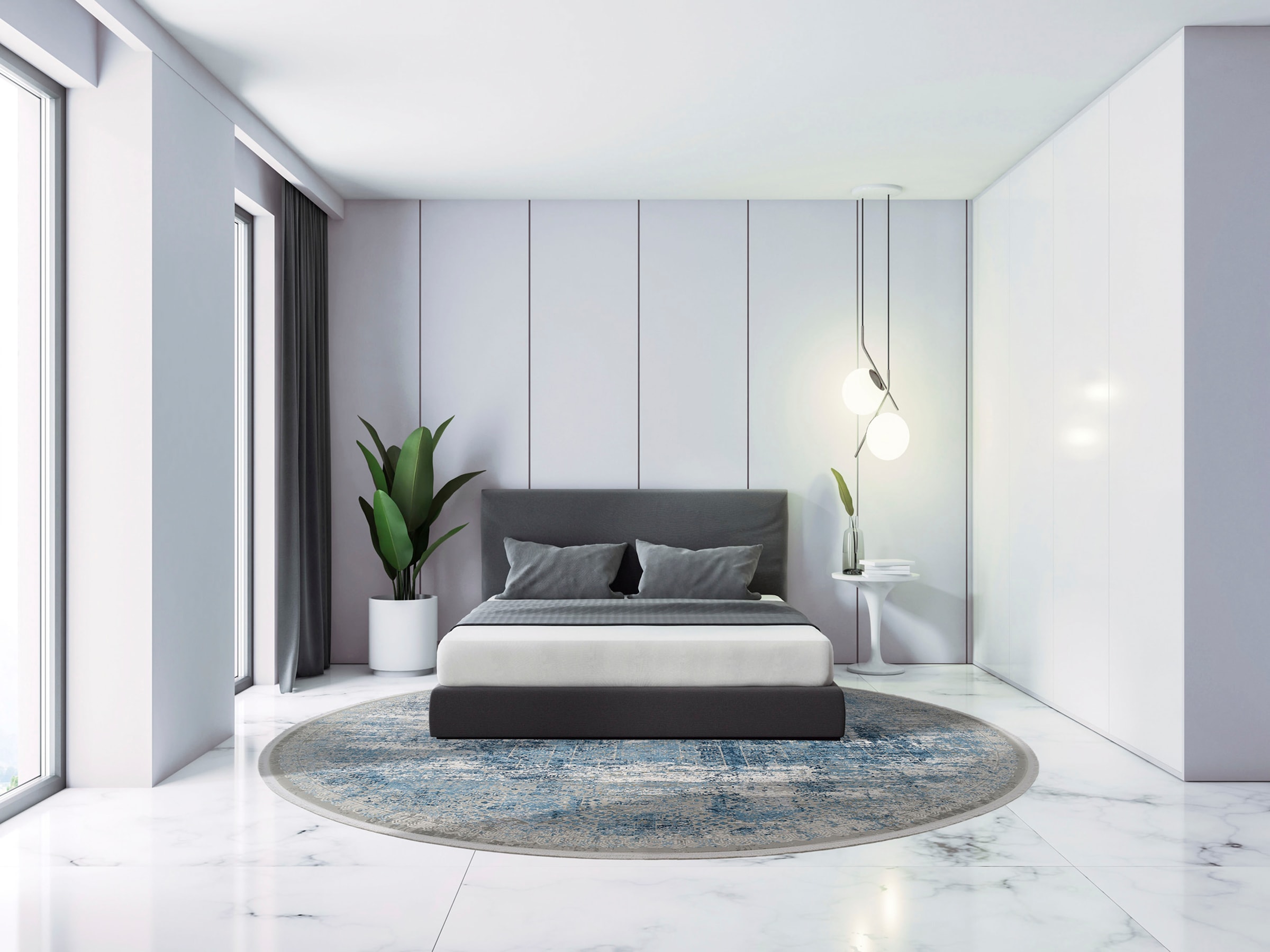 Musterring Teppich »APOLLO«, rund, 8 mm Höhe, exclusive MUSTERRING DELUXE COLLECTION hochwertig gekettelt Fransen
