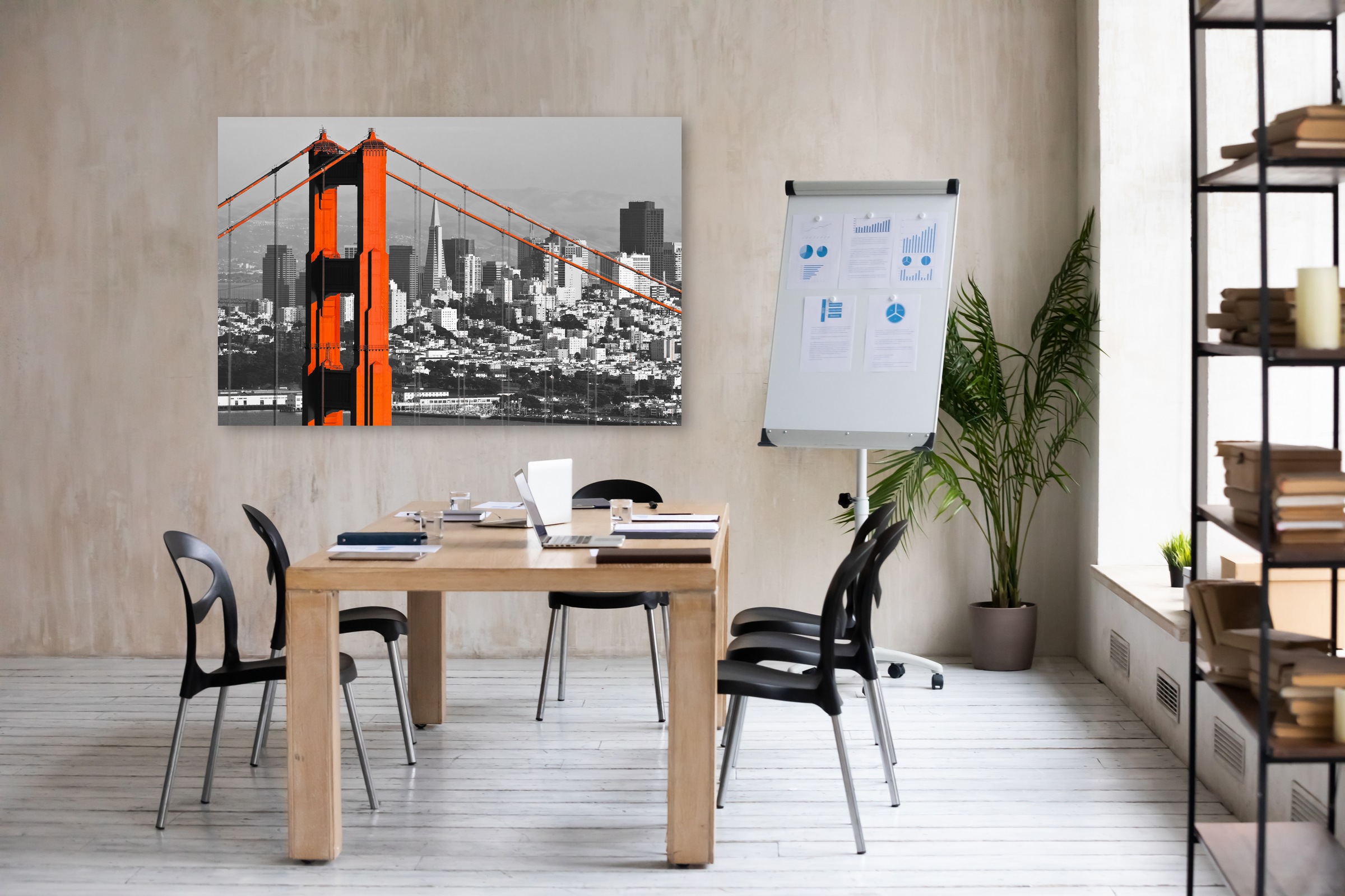 queence Leinwandbild »The Bridge«, Bilder von Amerika-Brücken-Foto, (1 St.) günstig online kaufen