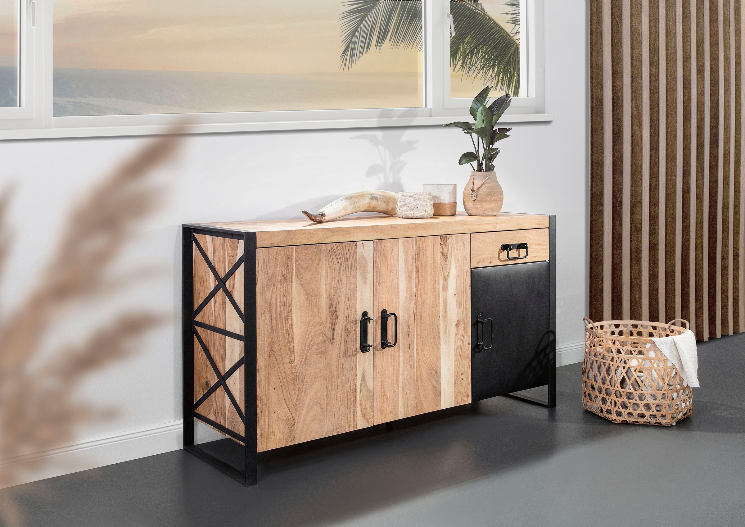 Gutmann Factory Sideboard »Downtown«, Kommode aus massivem Akazienholz mit günstig online kaufen