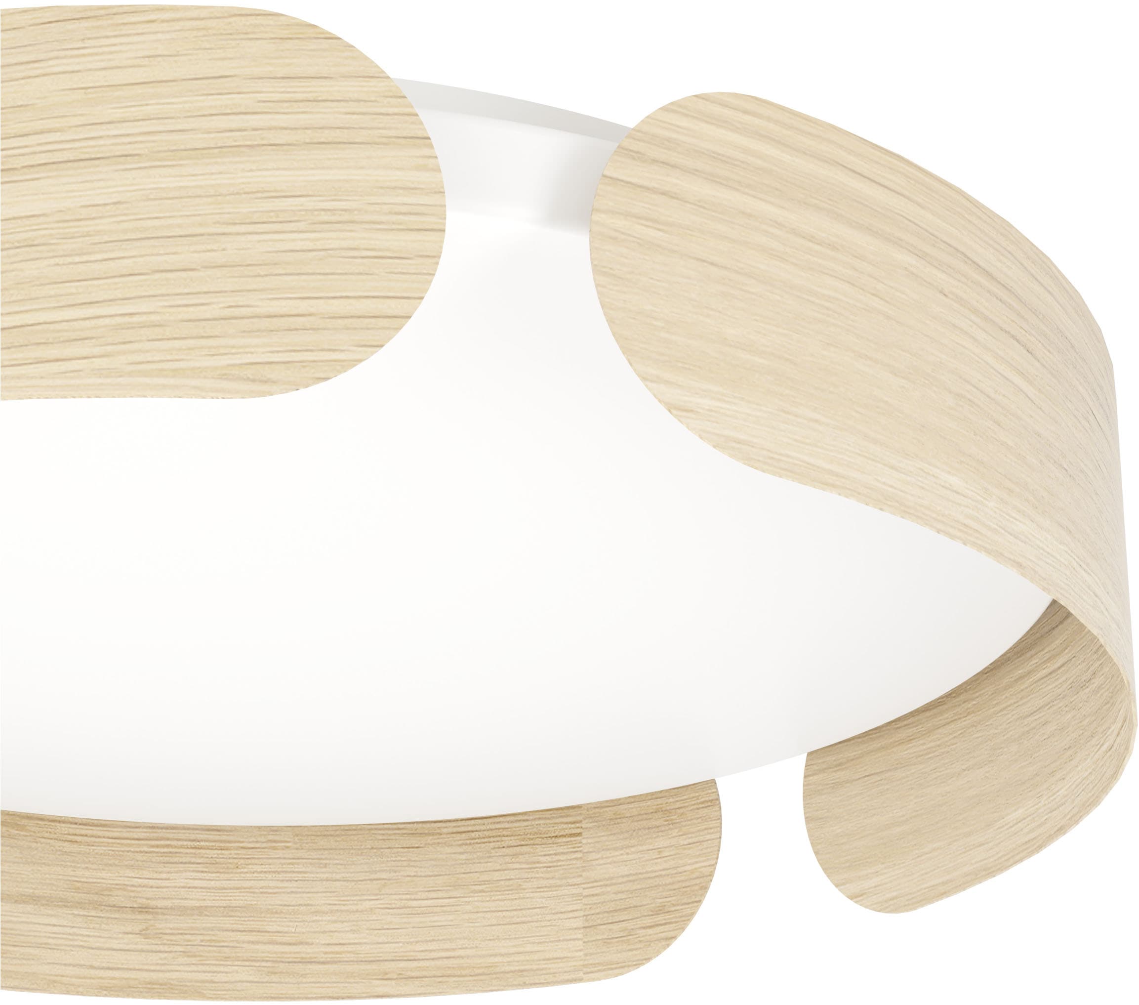 EGLO LED Deckenleuchte »VALCASOTTO Deckenlampe - Stahl, Holz - LED - 20W - IP20« LED-Modul 1 Stk. Warmweiß Wohzimmerlampe, Esszimmerlampe, Flur, Schlafzimmer, H7,5 x Ø37 cm