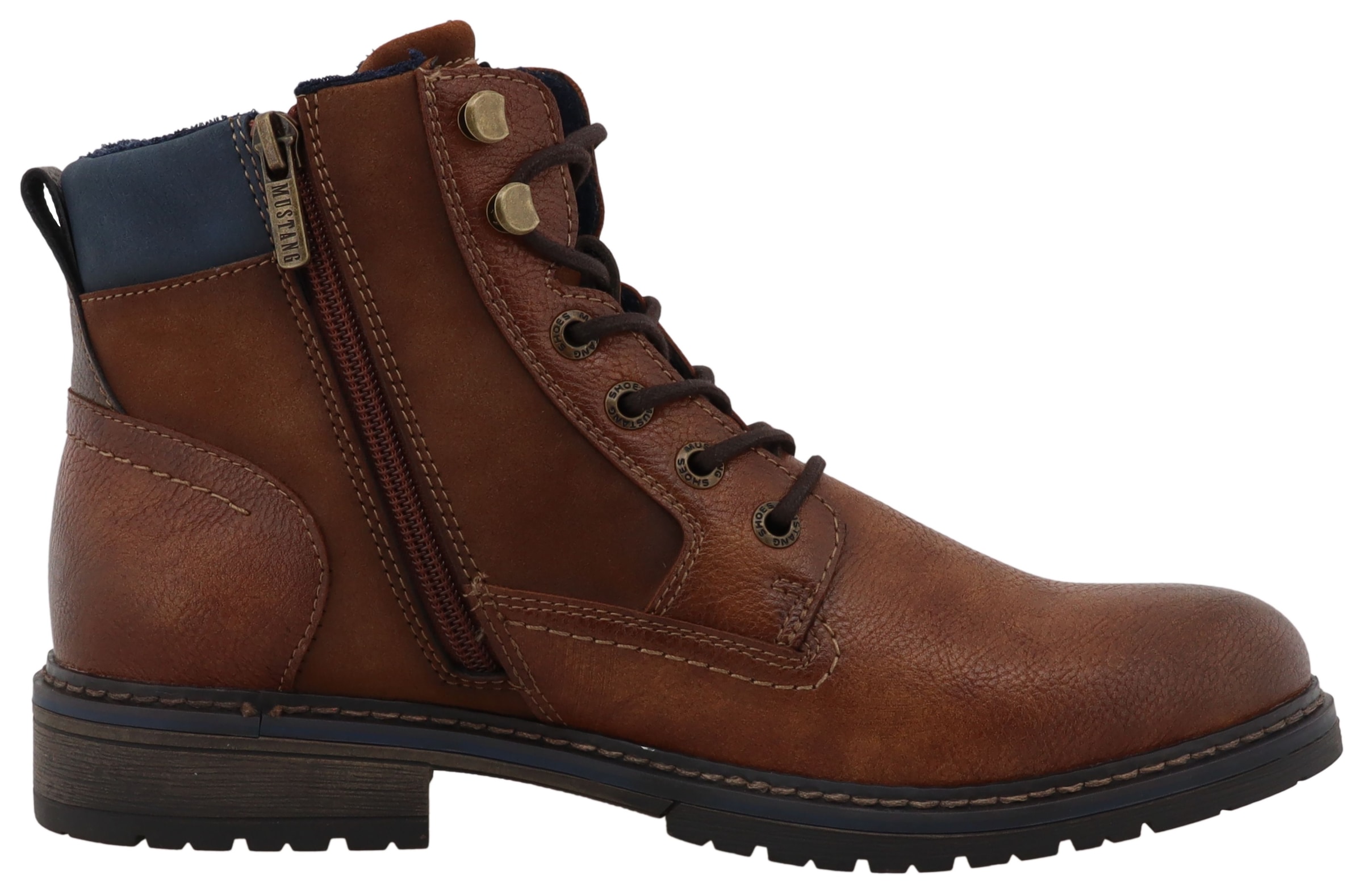 Mustang Shoes Schnürboots »Marcas«, Business Stiefel, Boots mit Textilfutter