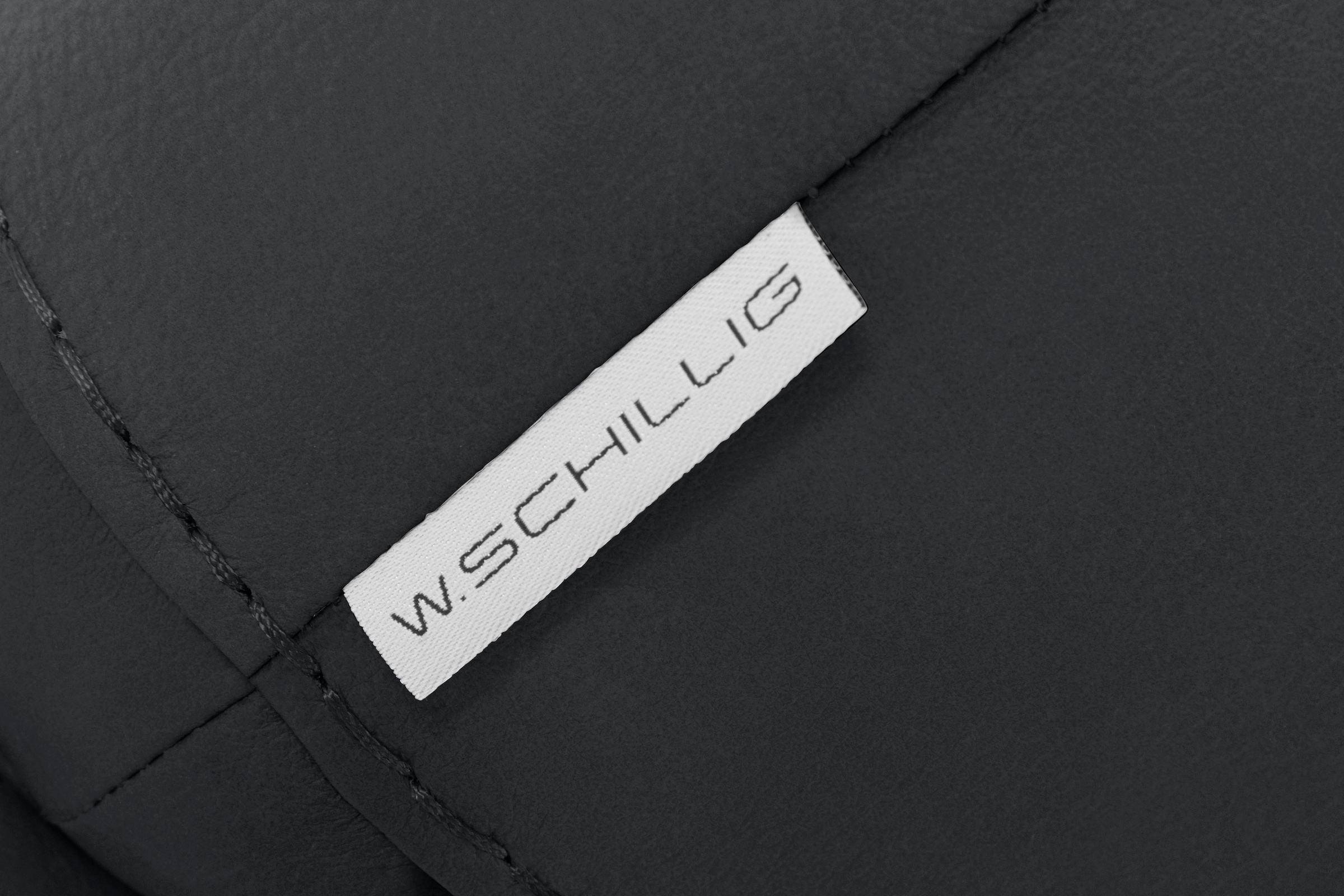 W.SCHILLIG Hocker »montanaa« mit Metallfüßen in Schwarz pulverbeschichtet, Breite 141 cm