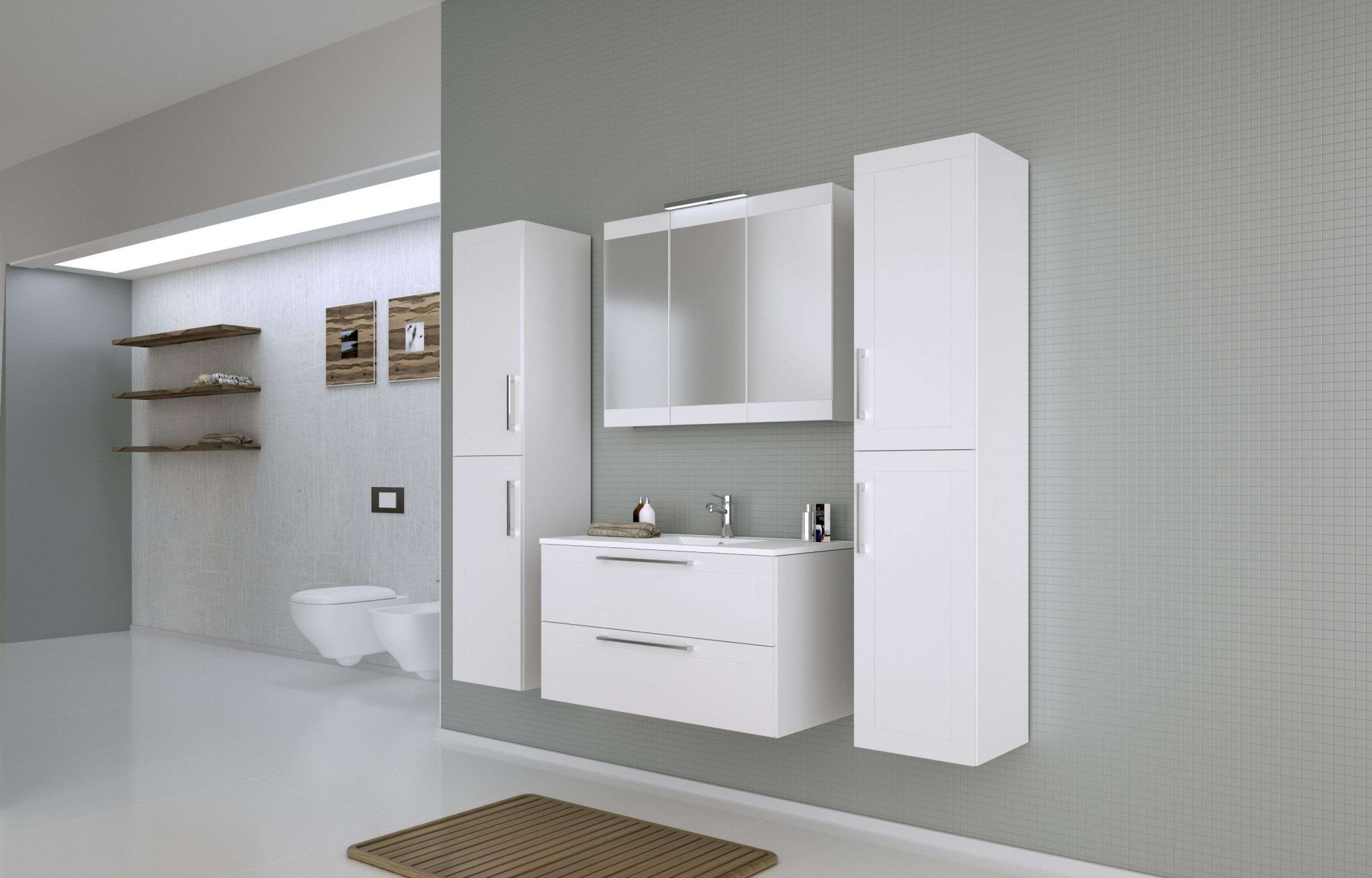 welltime Badezimmerspiegelschrank »Serena Retro« FSC®-zertifiziertes Materi günstig online kaufen