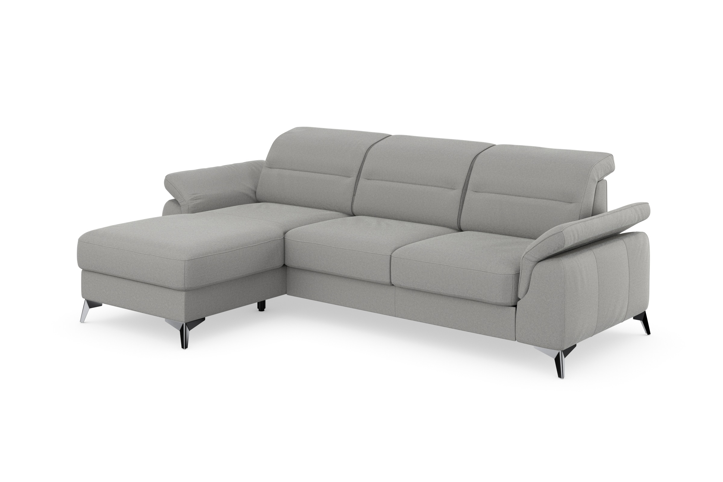 sit&more Ecksofa »Sinatra L-Form«, mit Recamiere, optinal mit Kopfteilverstellung und Armteilfunktion