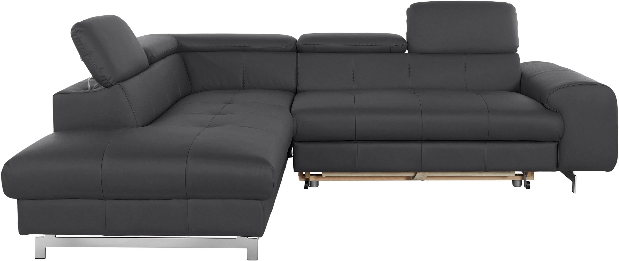 COTTA Ecksofa "Chef L-Form" mit Kopfteilverstellung, edle Metallkufen, wahl günstig online kaufen