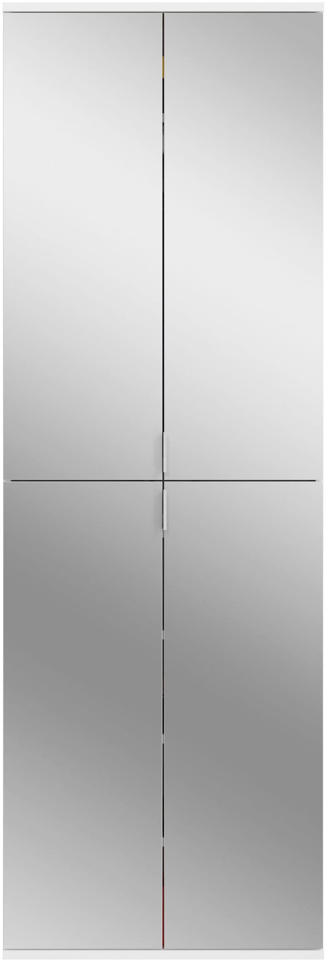 INOSIGN Garderoben-Set »Trondheim, Breite 121 cm, best. aus 3 Schränken, 8 Türen, 21 Fächer«, (Set, 3 St.), inkl. ausziehbarer Kleiderstange, Garderobenschrank, Kleiderschrank