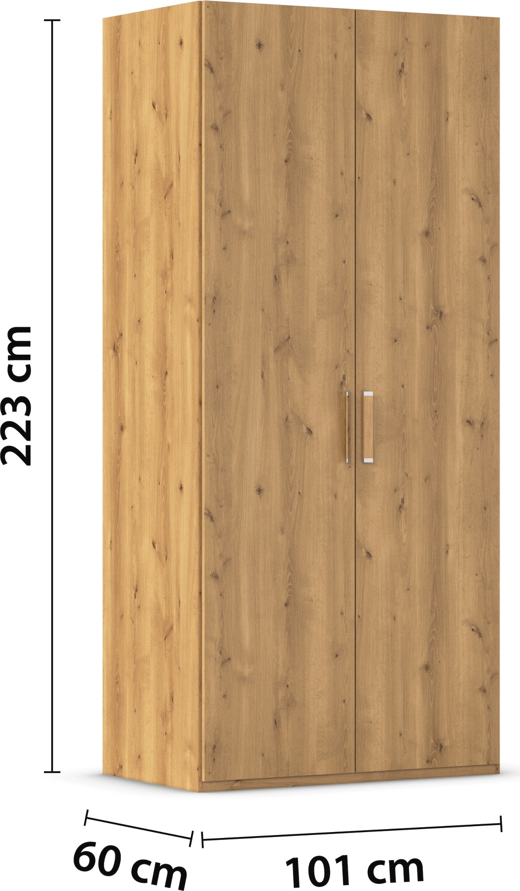 rauch Drehtürenschrank »Kleiderschrank Schrank Garderobe Schlafzimmerschrank EVELYN«, (in 2 Höhen 197 oder 210 cm erhältlich), in elegantem Stil, viel Stauraum 4 Breiten und 2 Höhen MADE IN GERMANY