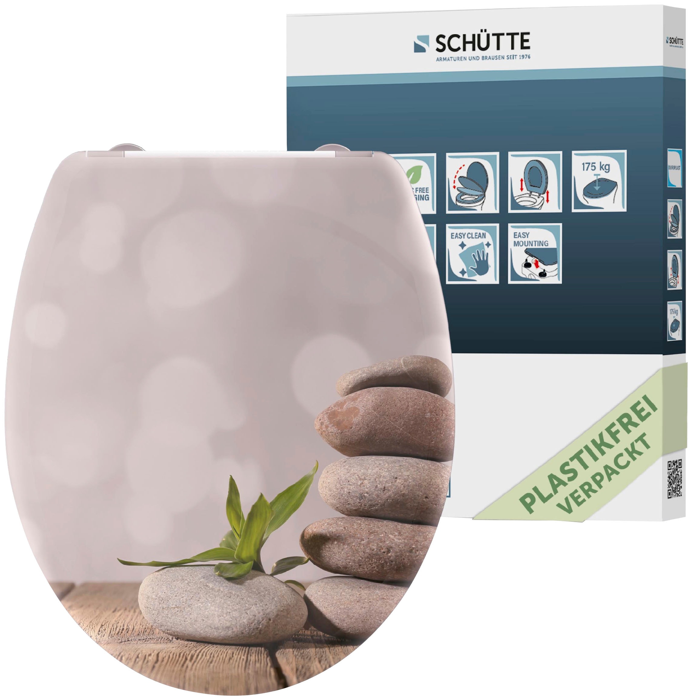 Schütte WC-Sitz »STONE PYRAMID«, bruchsicher und kratzfest, Absenkautomatik günstig online kaufen