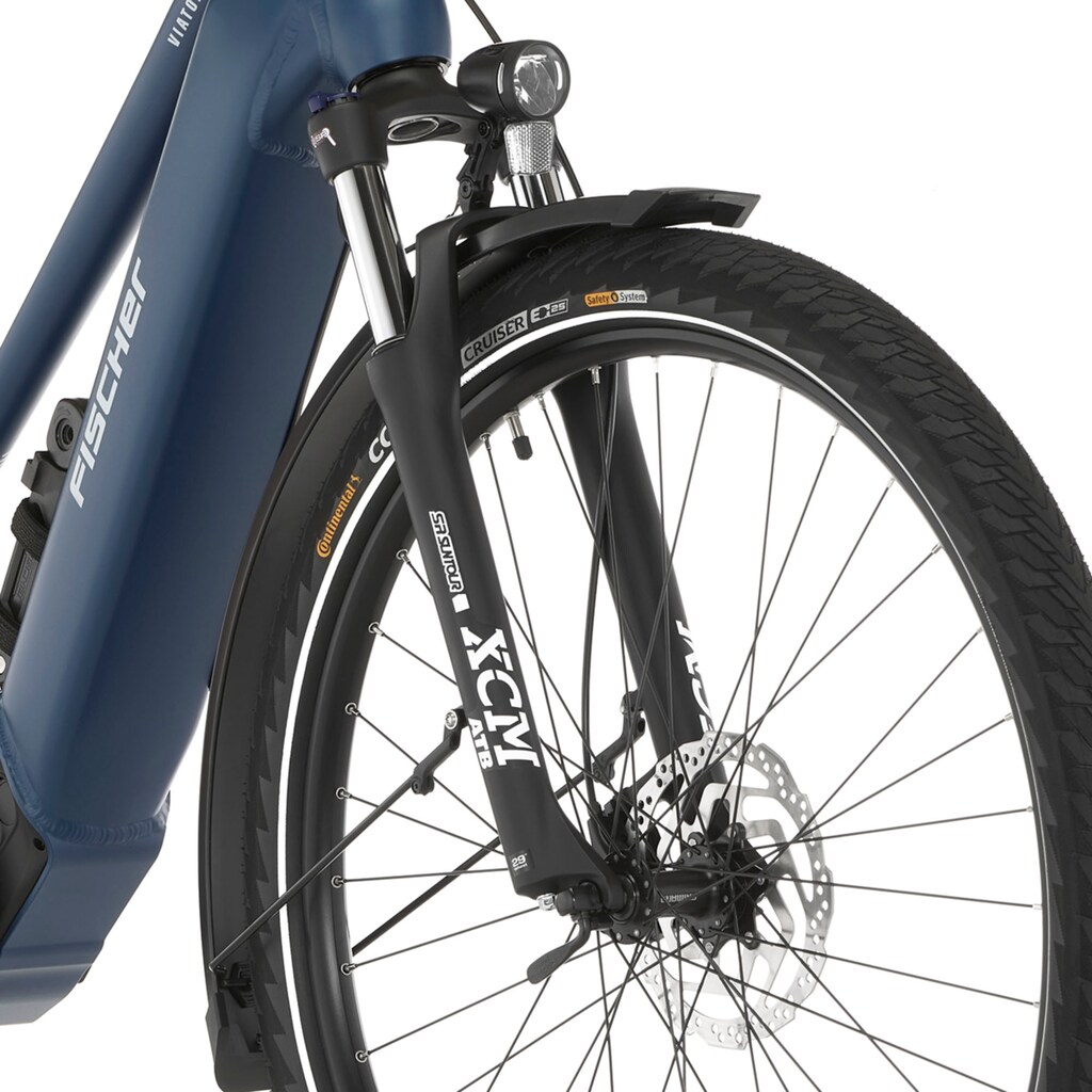 FISCHER Fahrrad E-Bike »VIATOR 8.0i Damen 43«, 12 Gang, SRAM, Eagle SX, Mittelmotor 250 W, (mit Akku-Ladegerät-mit Werkzeug-mit Faltschloss)