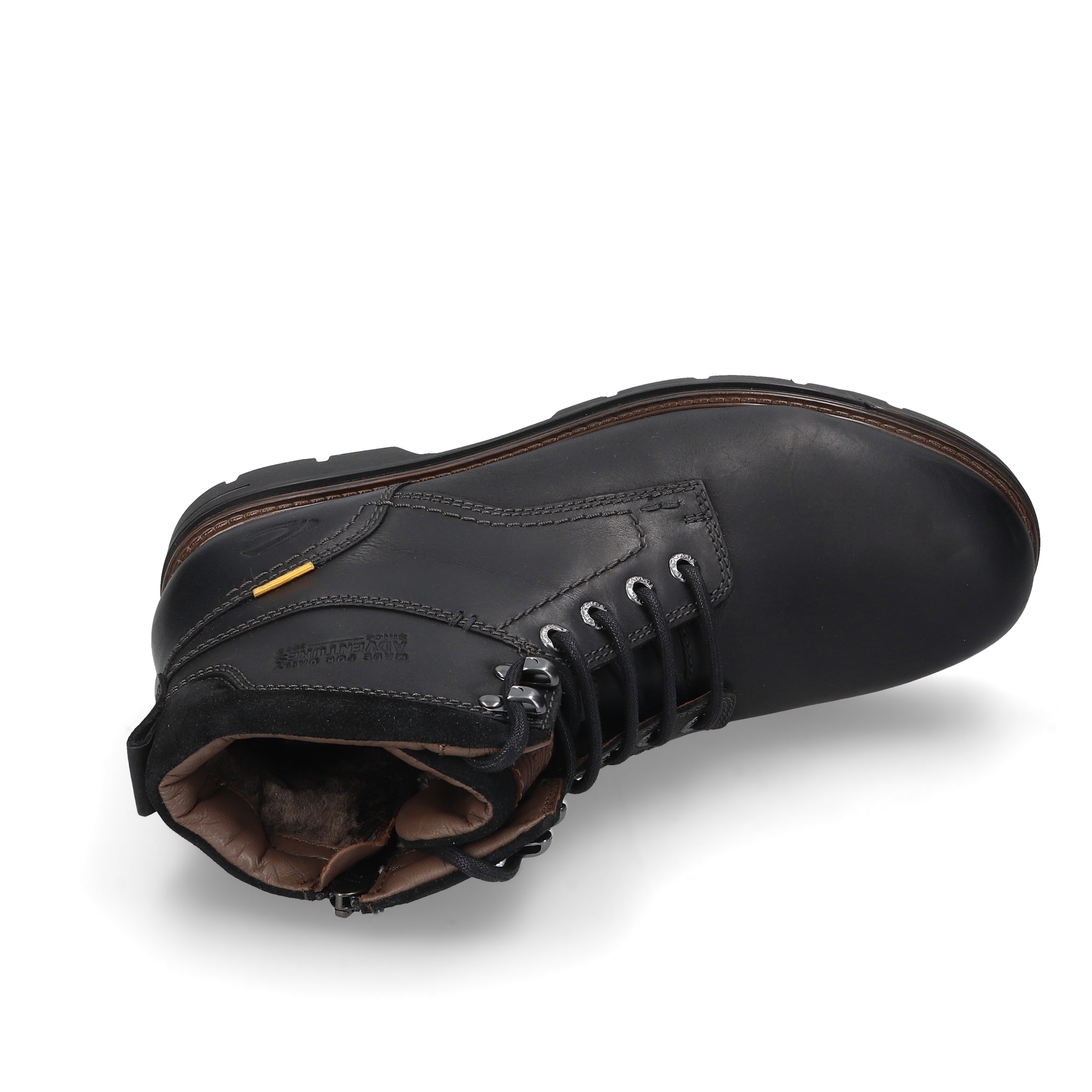 camel active Winterboots, Schnürstiefel mit Profilsohle und Warmfutter