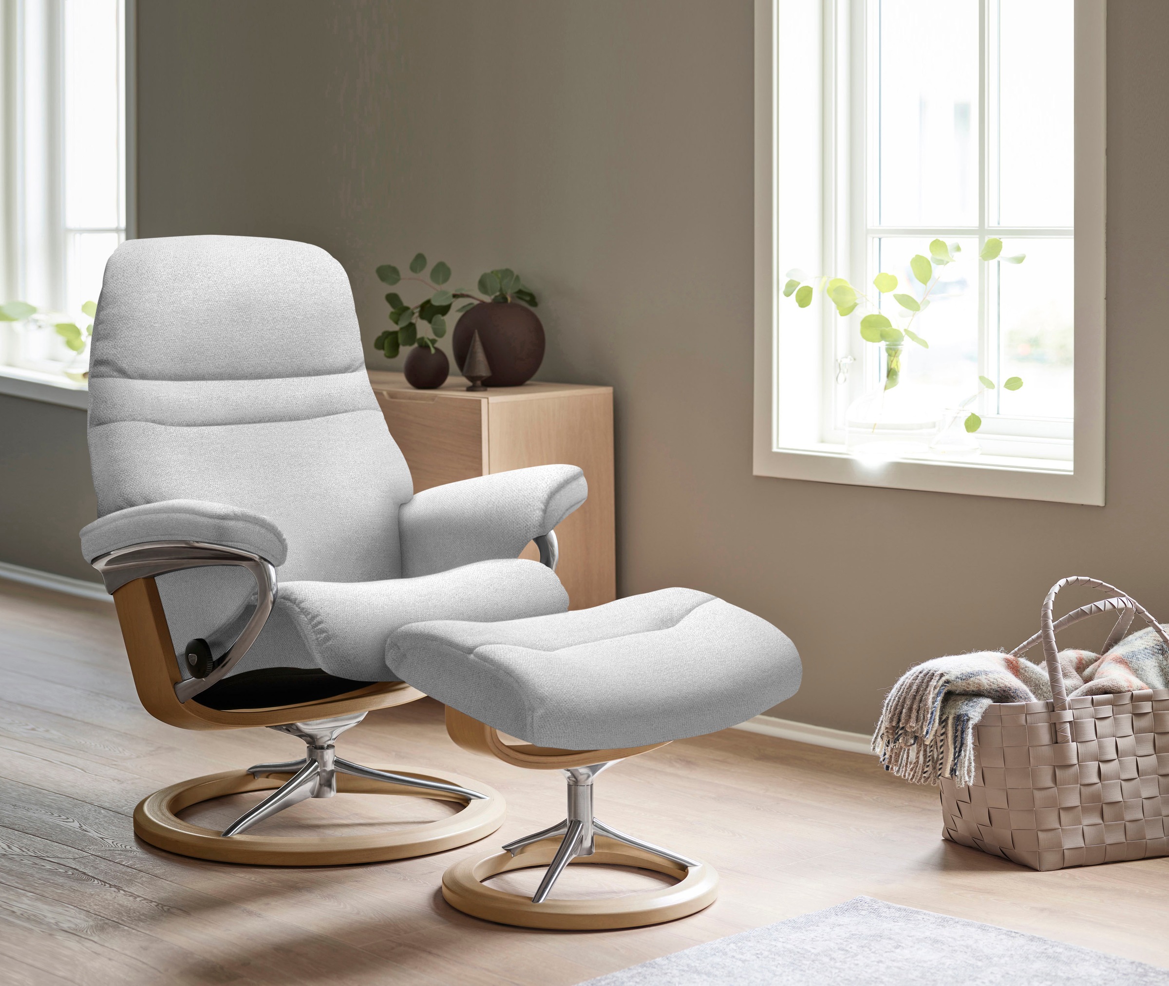 Stressless Relaxsessel "Sunrise", mit Signature Base, Größe M, Gestell Eich günstig online kaufen