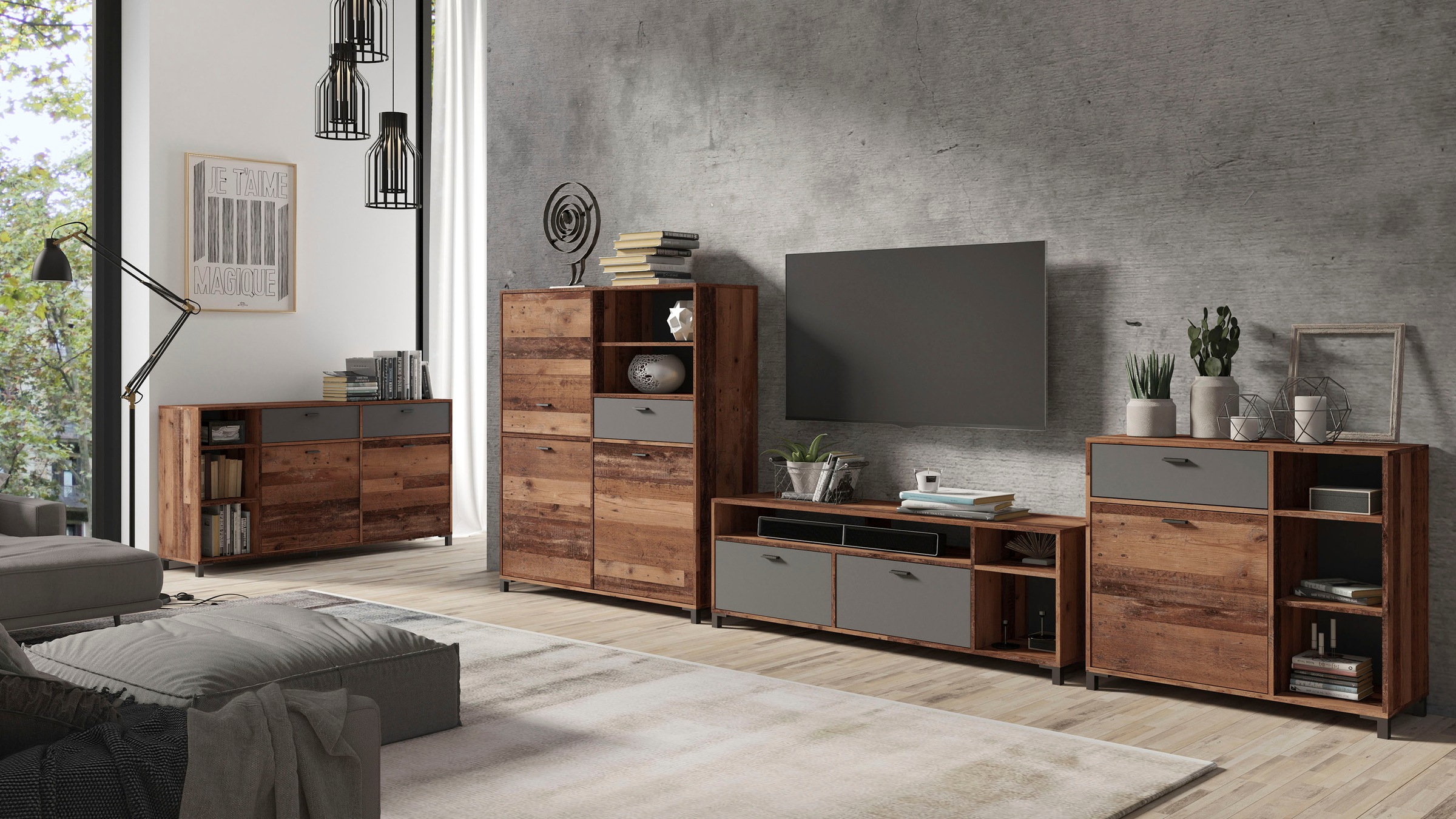 INOSIGN Sideboard »Jackson«, Breite 160 cm, mit offenem Regal