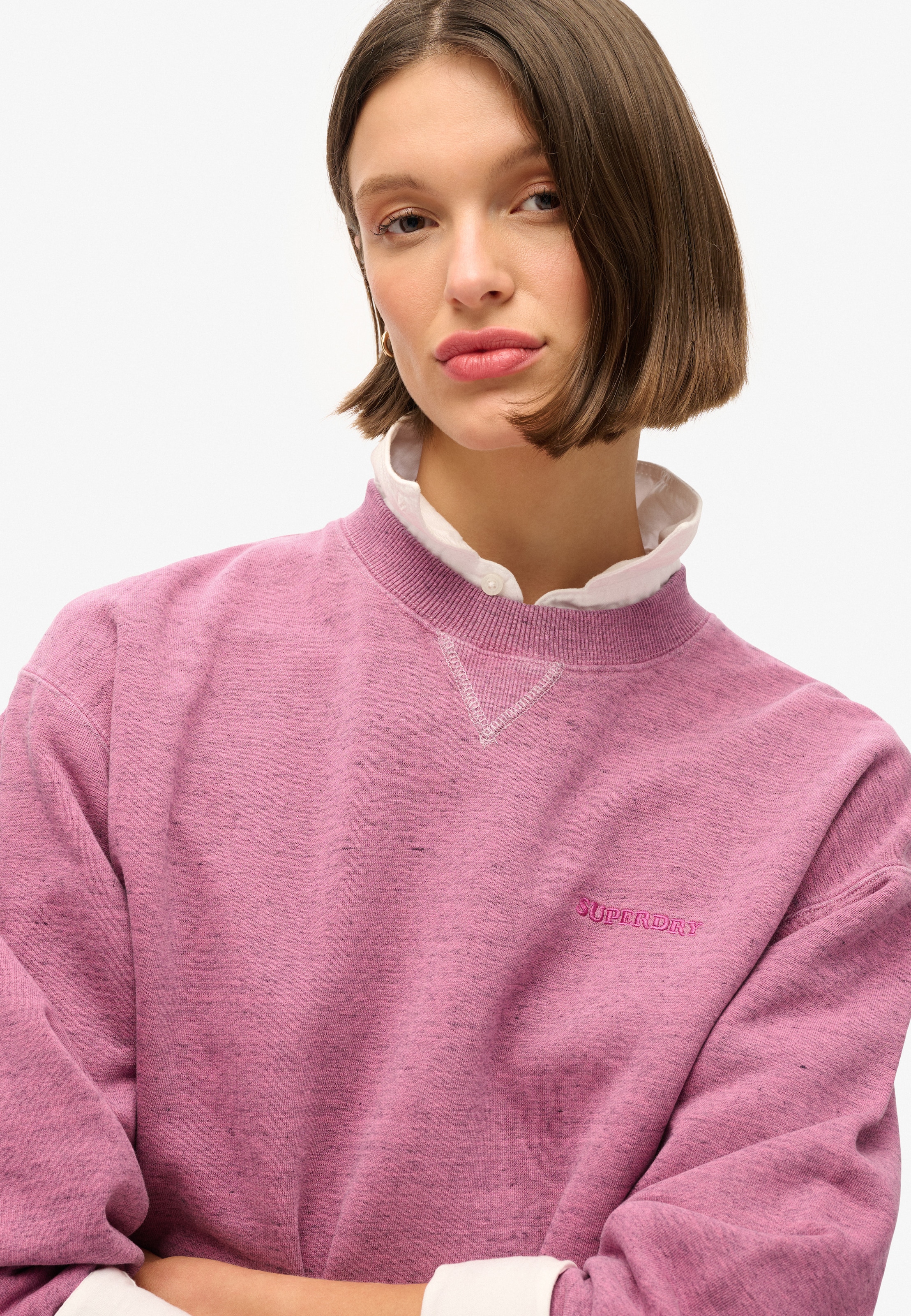 Superdry Sweatshirt »ESSENTIAL LOGO OVERDYED SWEAT«