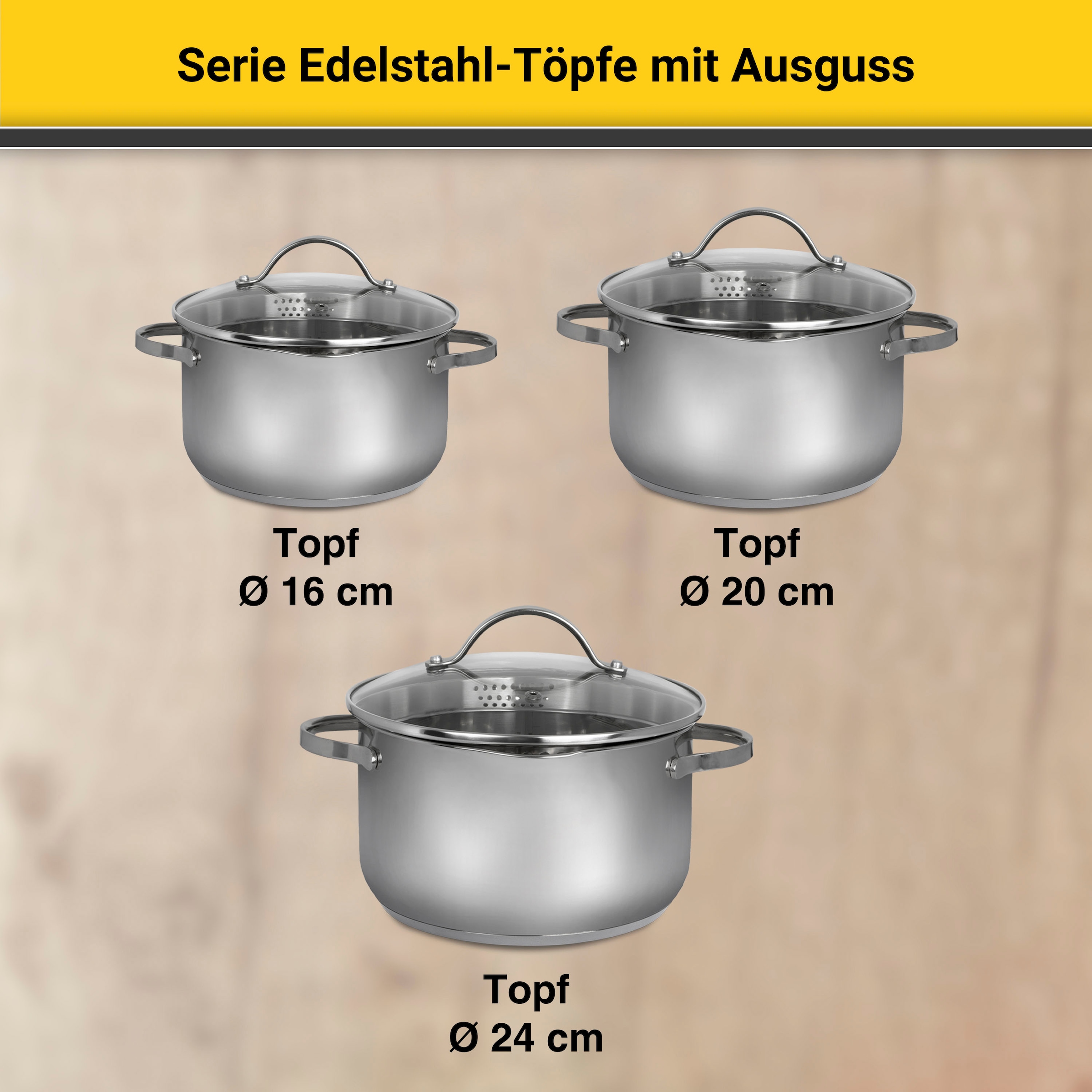 Edelstahl Krüger auf tlg.) (1 Rechnung 18/8, Kochtopf, kaufen
