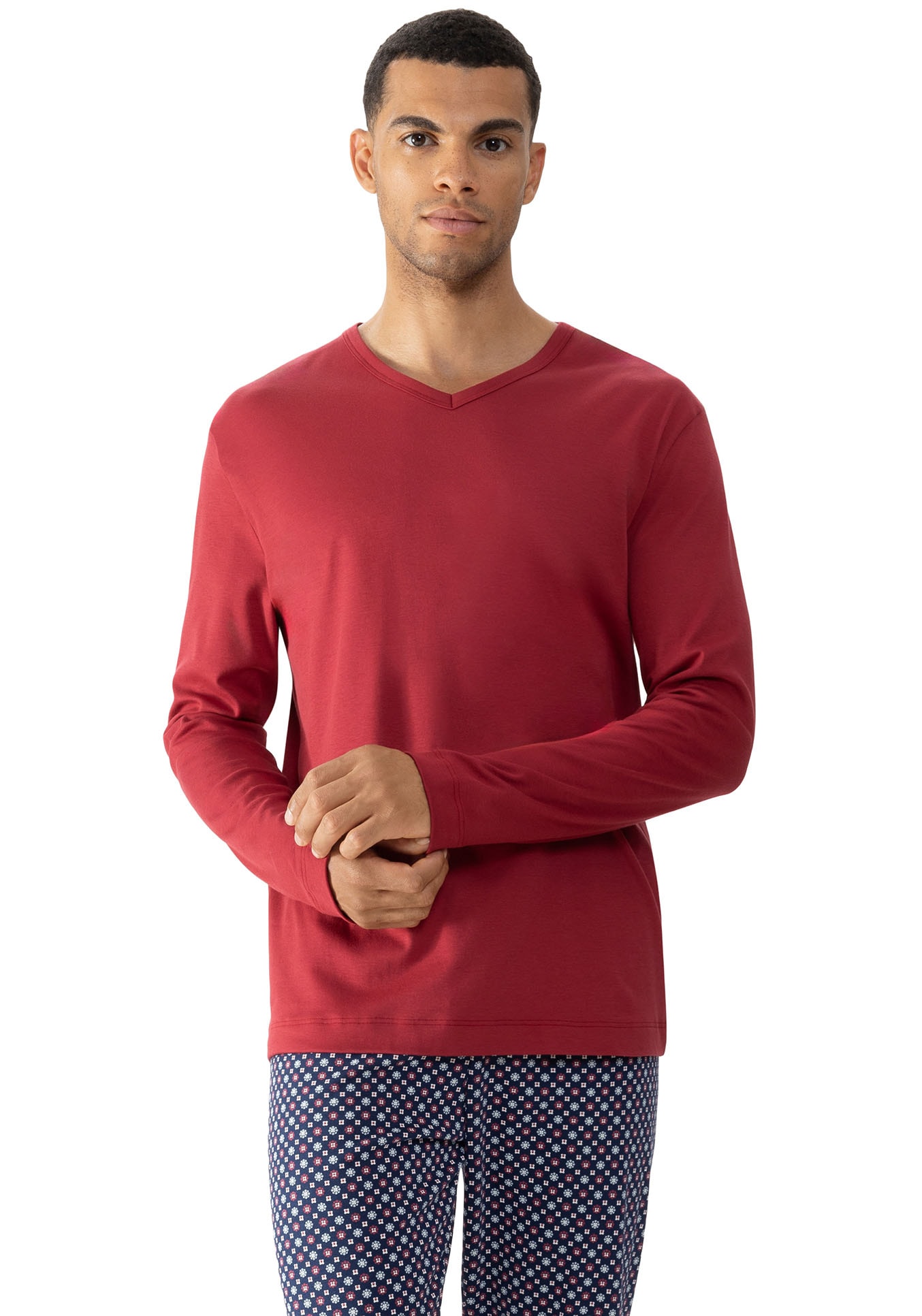 Mey Langarmshirt »SOLID NIGHT«, T-Shirt aus Interlock-Jersey