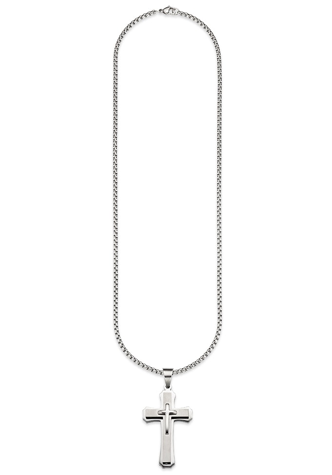 Bruno Banani Kette mit Anhänger »Schmuck Geschenk Halskette Kreuz, Venezianerkette«