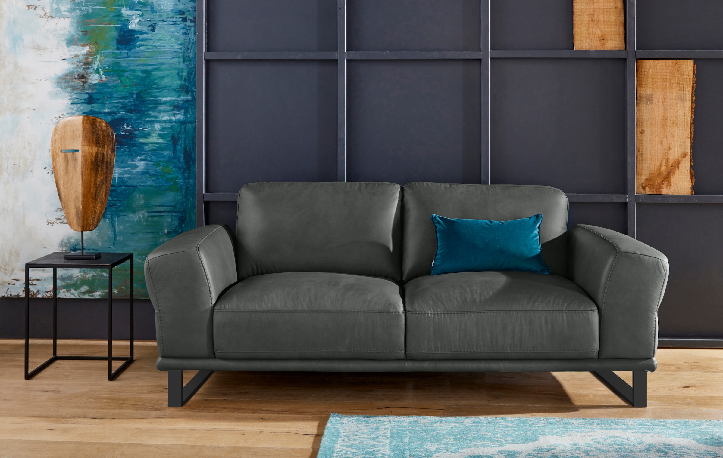 W.SCHILLIG 2-Sitzer »montanaa«, mit Metallkufen in Schwarz pulverbeschichtet, Breite 192 cm
