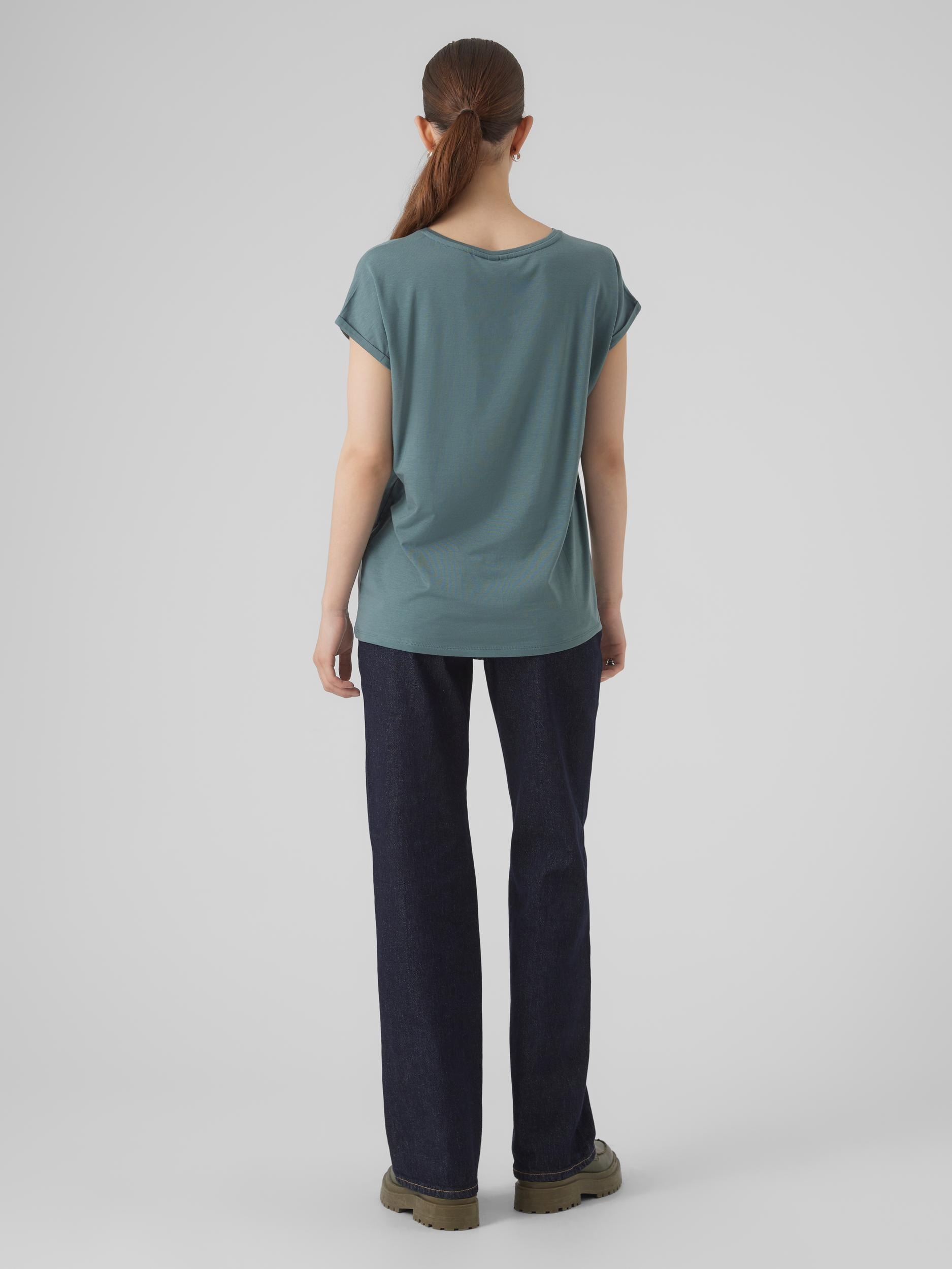 Vero Moda Rundhalsshirt »VMAVA PLAIN SS TOP GAJRS NOOS«