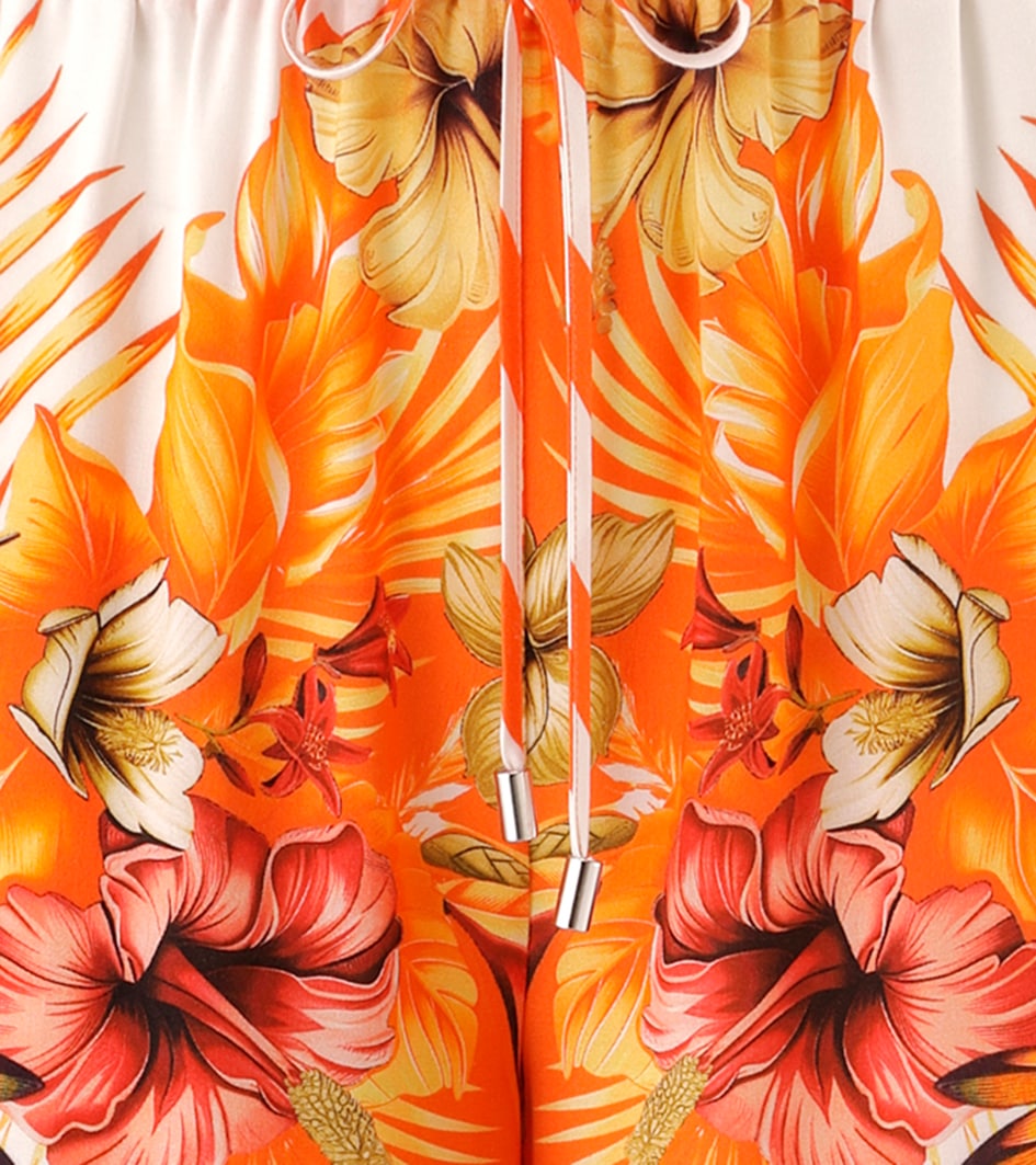 Aniston CASUAL Schlupfhose  mit tropischen Vögeln, Blüten und Blättern bedruckt - NEUE KOLLEKTION