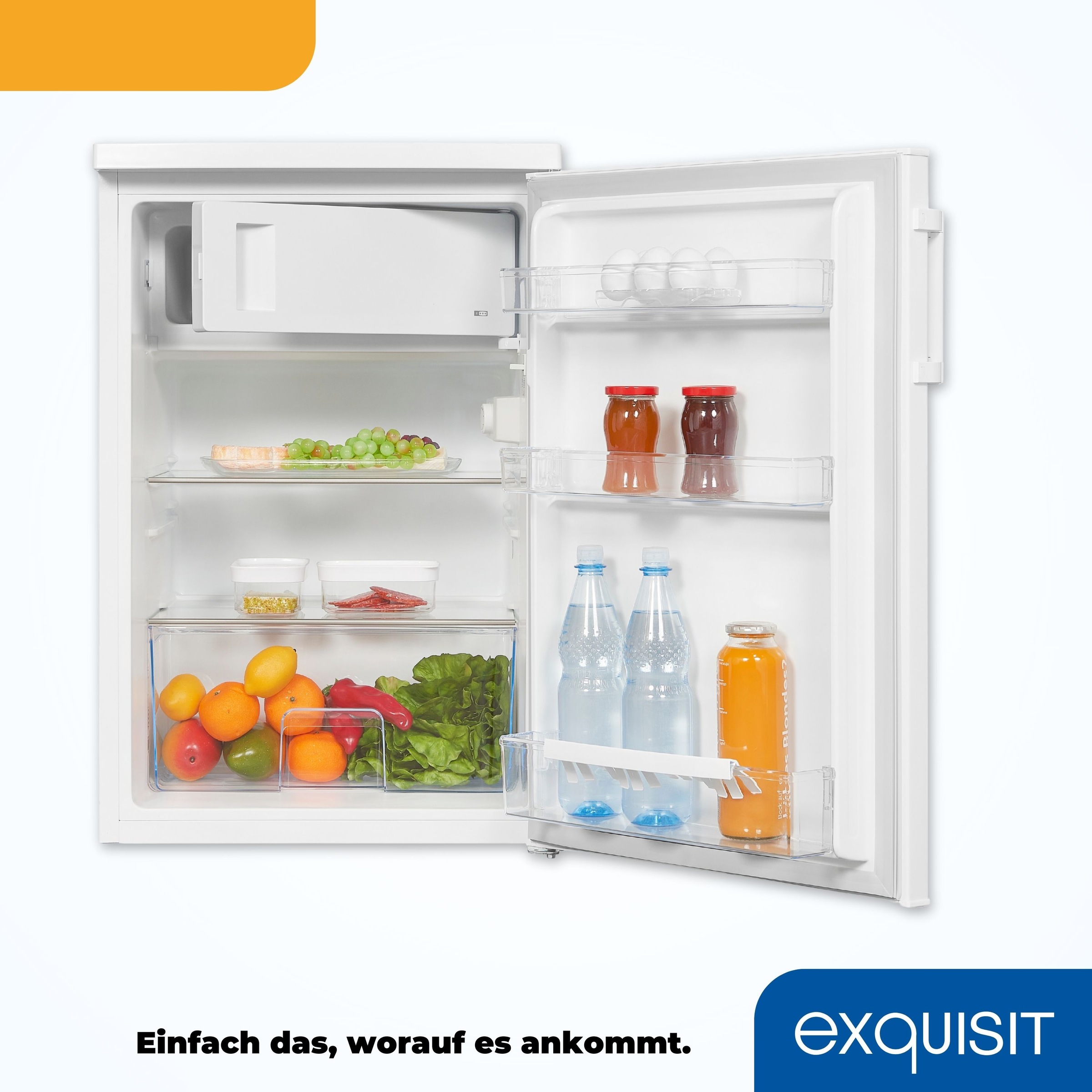 exquisit Kühlschrank »KS16-4-H-010E weiss«, 120 L Volumen, 4 Sterne Gefrieren