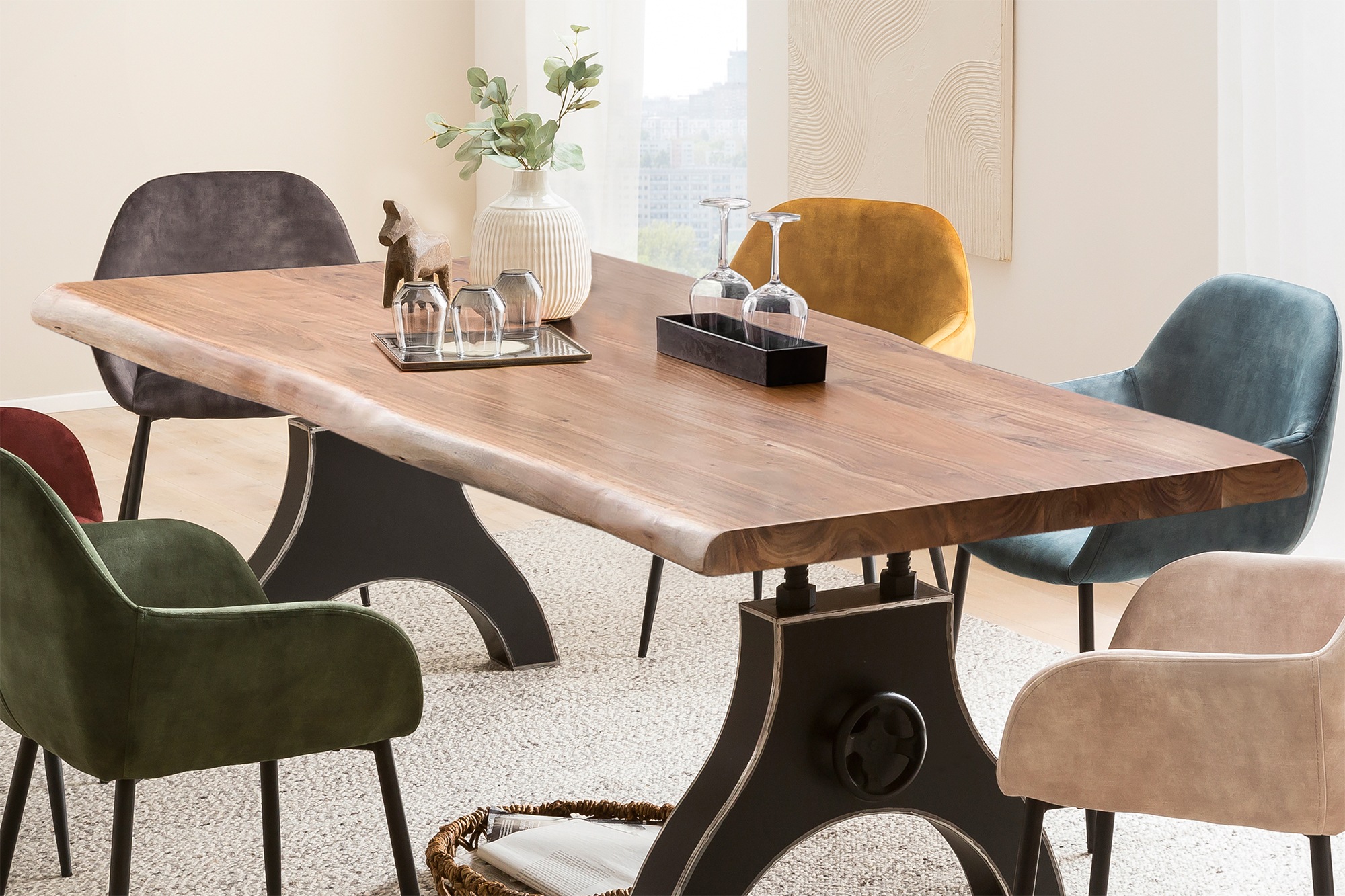SIT Esstisch, extra hohe Plattenstärke von 56 mm