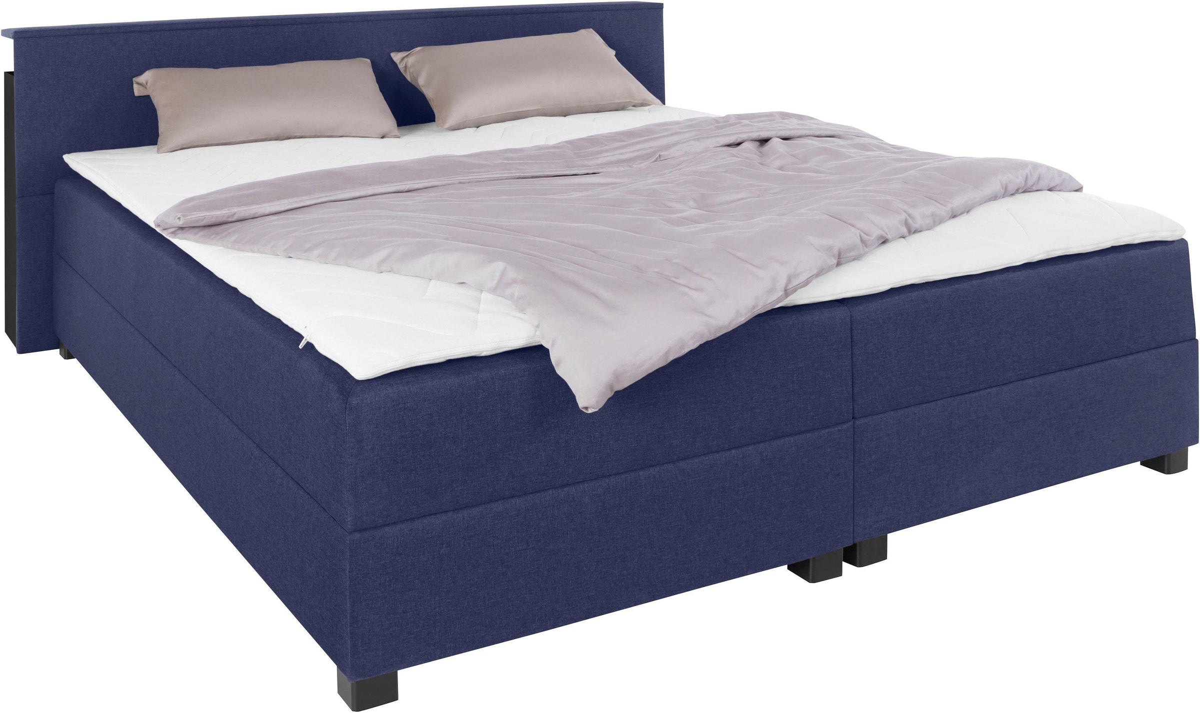 2. Bild von Breckle Northeim Boxspringbett, mit ausziehbarem Regal, Topper und Bettkasten