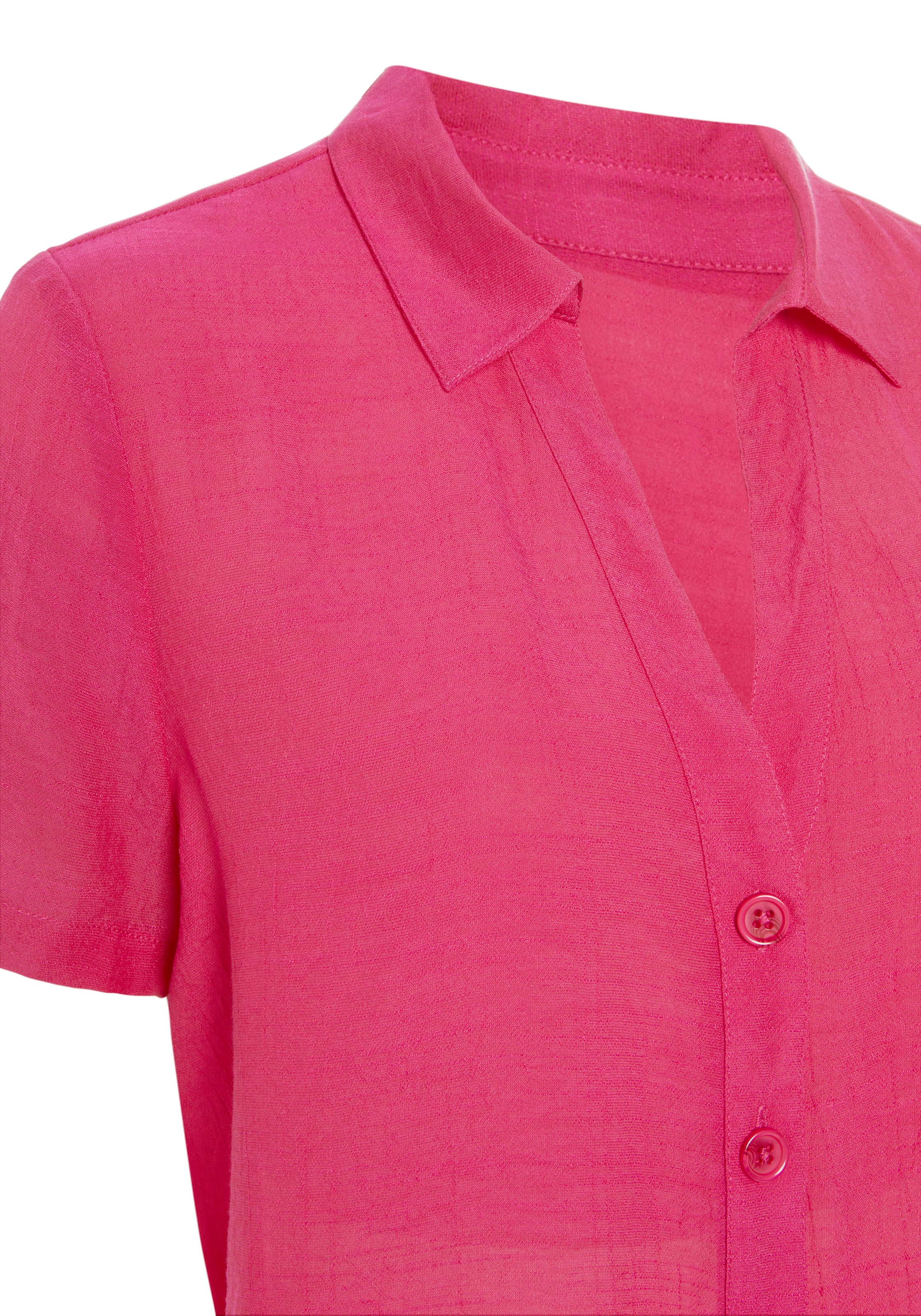 Vivance Kurzarmbluse, online und Knopfleiste, bestellen Hemdbluse, mit Strandmode Hemdkragen