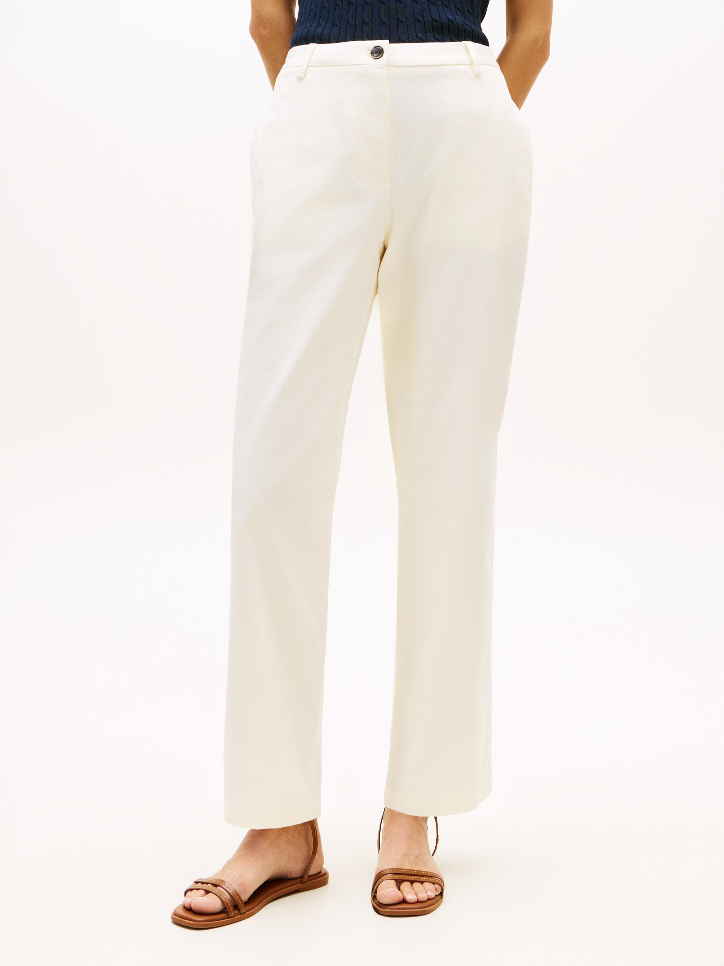 Tommy Hilfiger Chinohose »CO GMD SLIM STRAIGHT CHINO«  mit mittlerer Leibhöhe