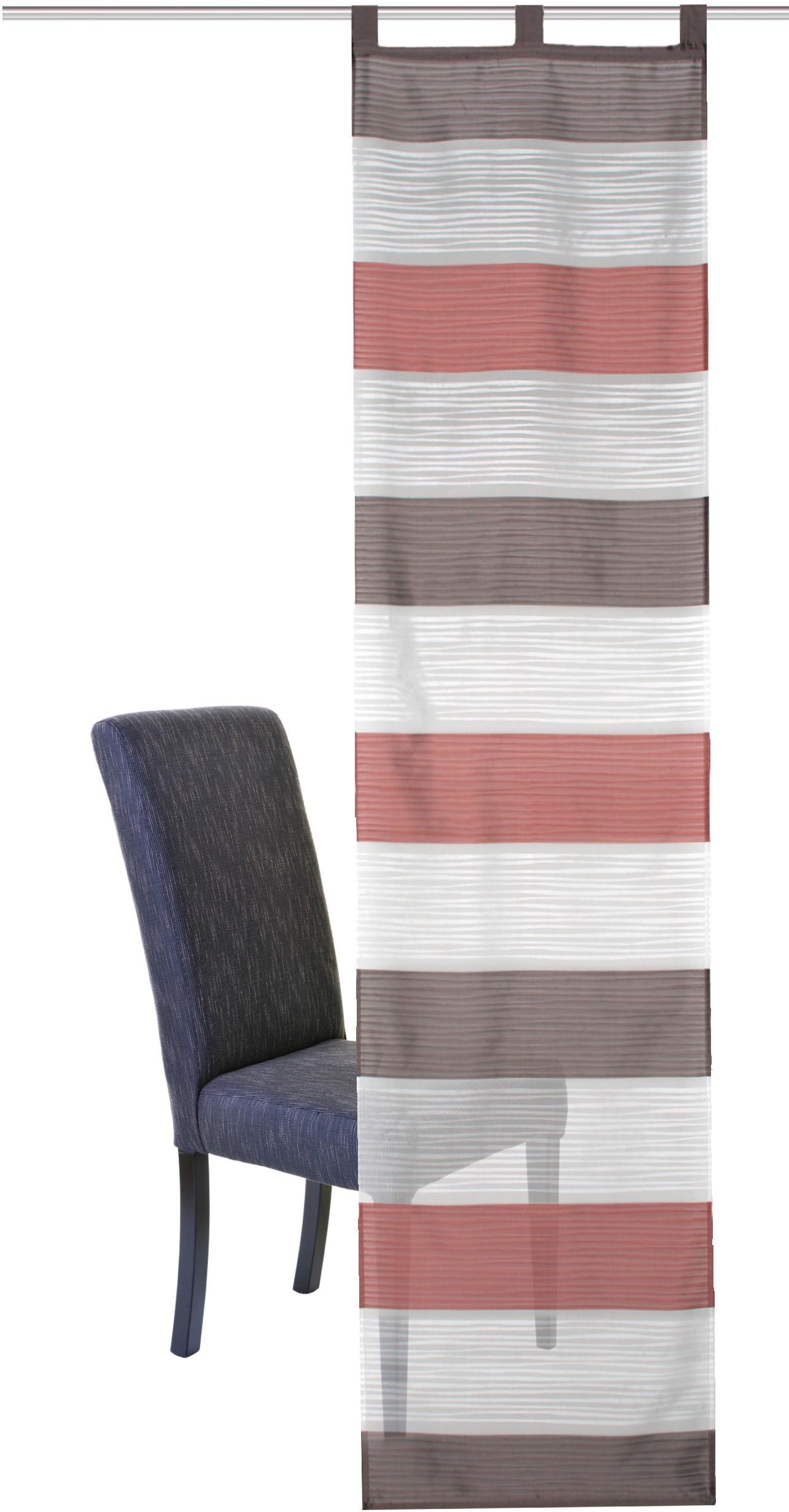 HOME WOHNIDEEN Schiebegardine »Sarnia« Schlaufen 1 Stk. tlg. inkl. Beschwer günstig online kaufen