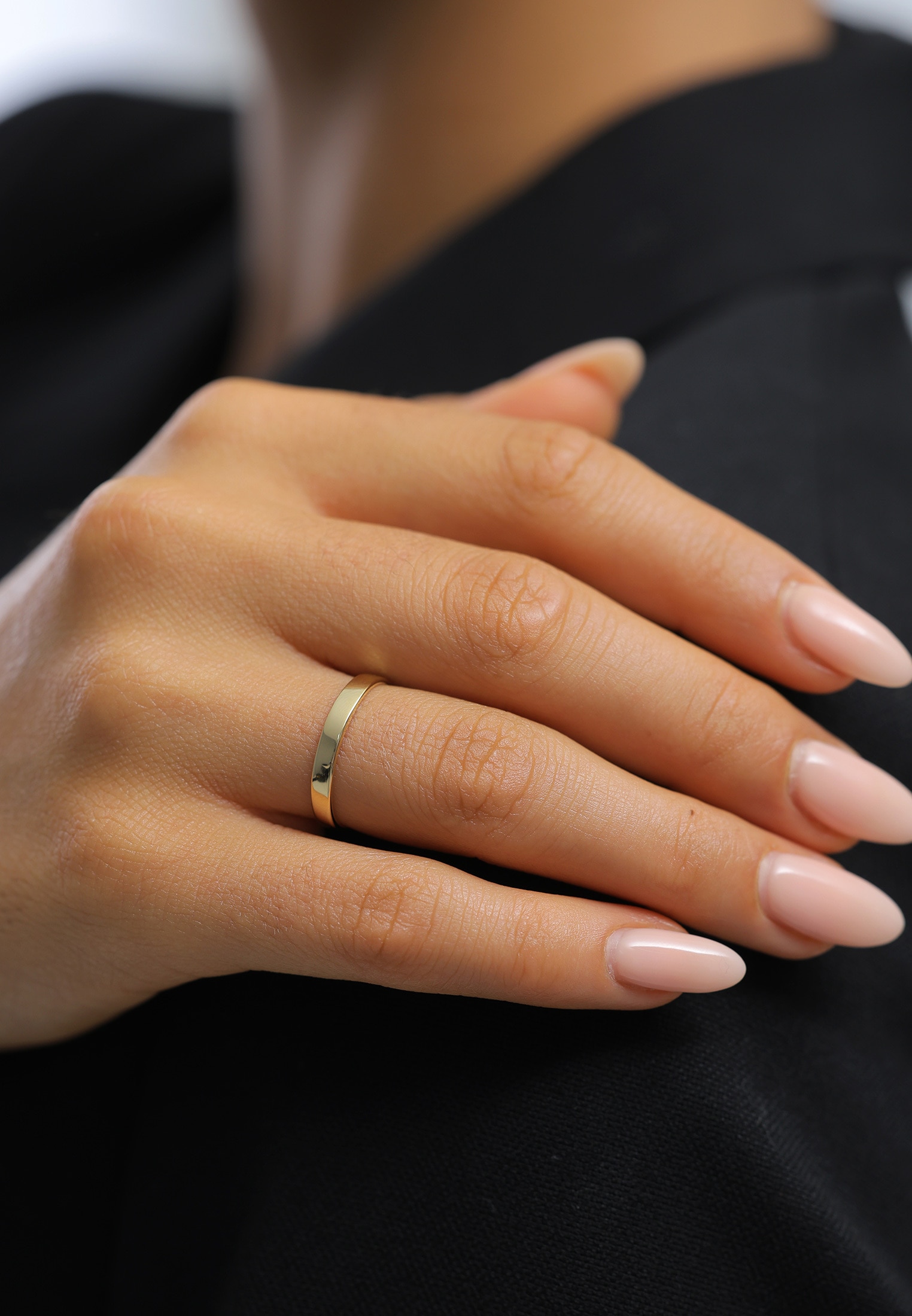 Elli Premium Fingerring »Ehering Trauring Partnerring Basic 375 Gelbgold«