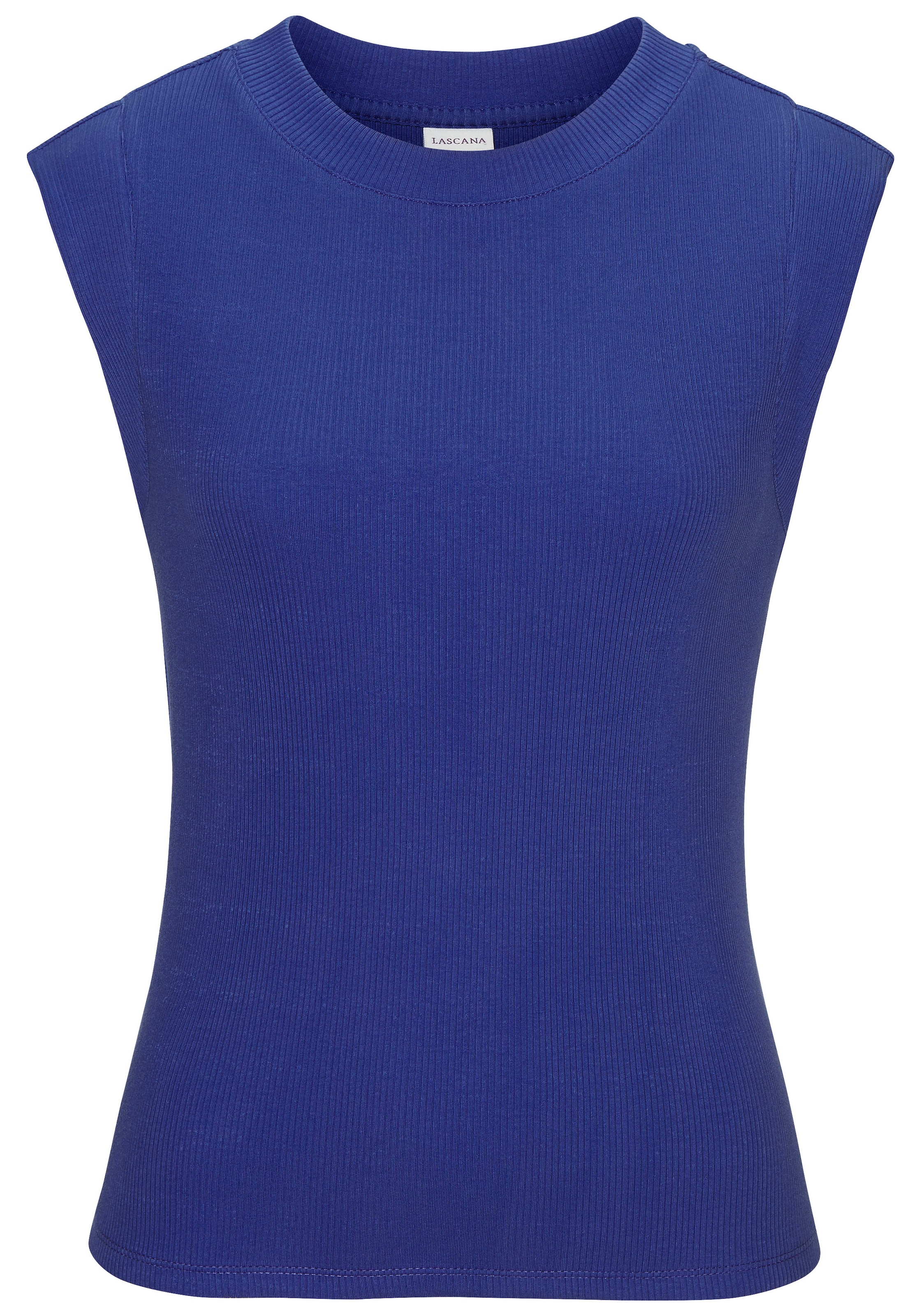 LASCANA Ripptanktop, mit breiten Trägern, figurbetonte Passform