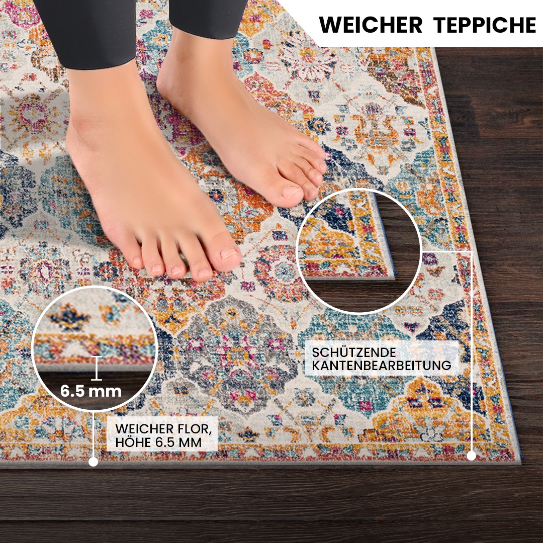 Livabliss Teppich »CUZCO«, rechteckig, 7 mm Höhe, Vintage Orientteppich, Ku günstig online kaufen