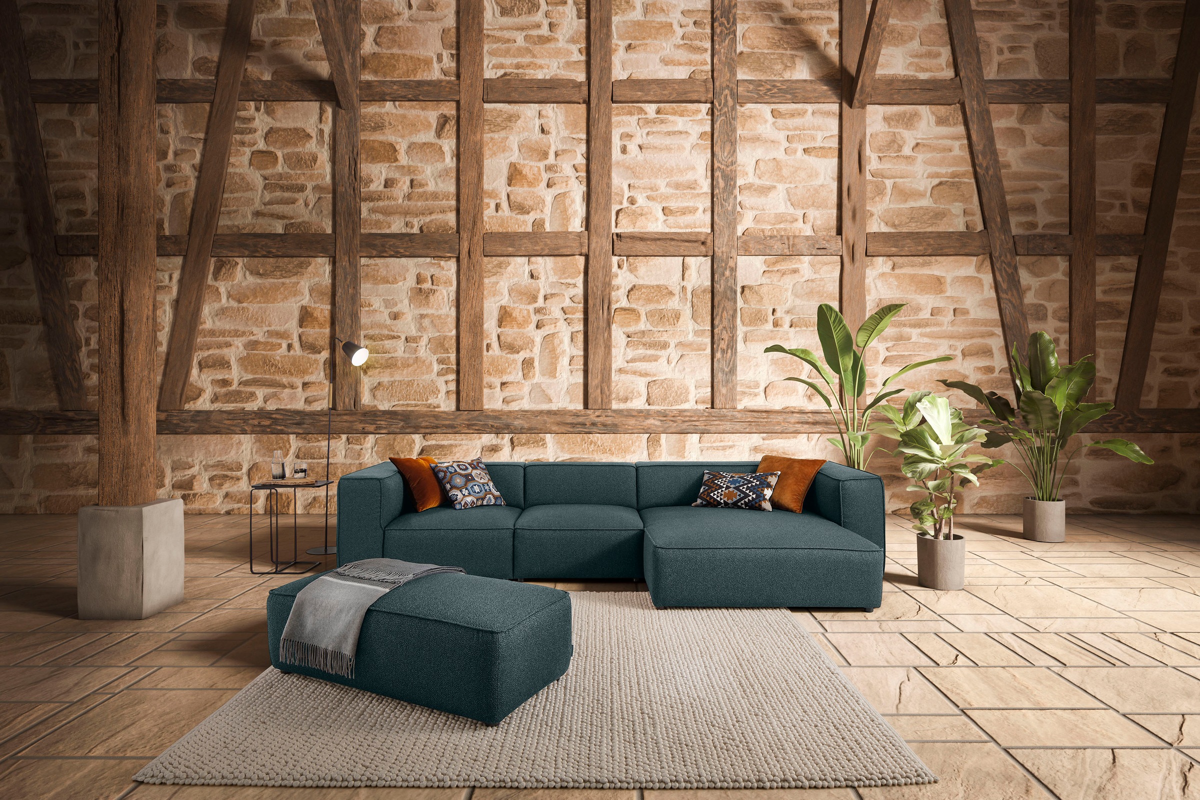 W.SCHILLIG Ecksofa "around-the-block" mit eleganter Biese, mit Federkern, B günstig online kaufen