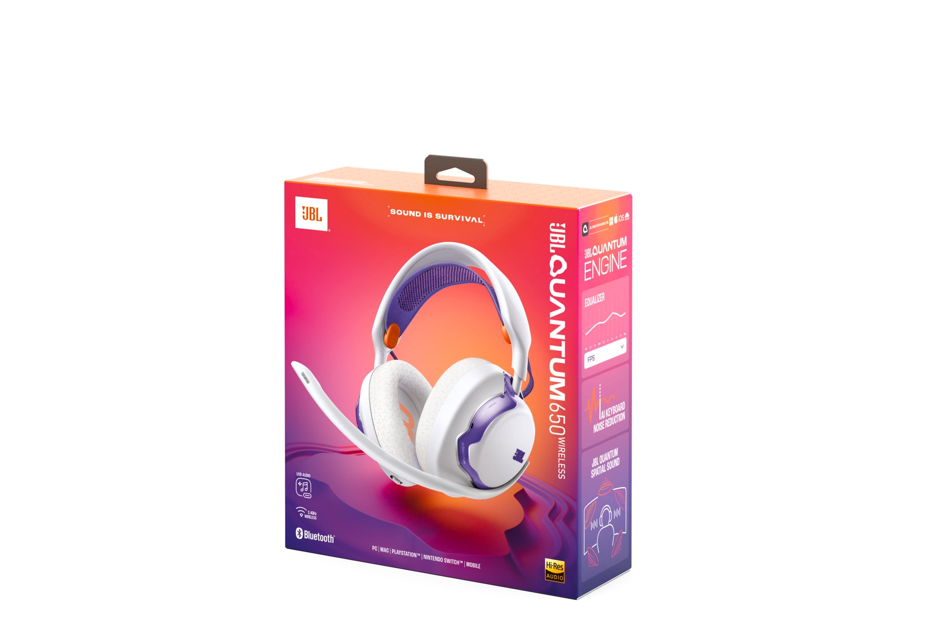 JBL Gaming-Headset »Quantum 650 - Kabelloses Gaming-Headset für mehrere Plattformen« A2DP Bluetooth Freisprechfunktion