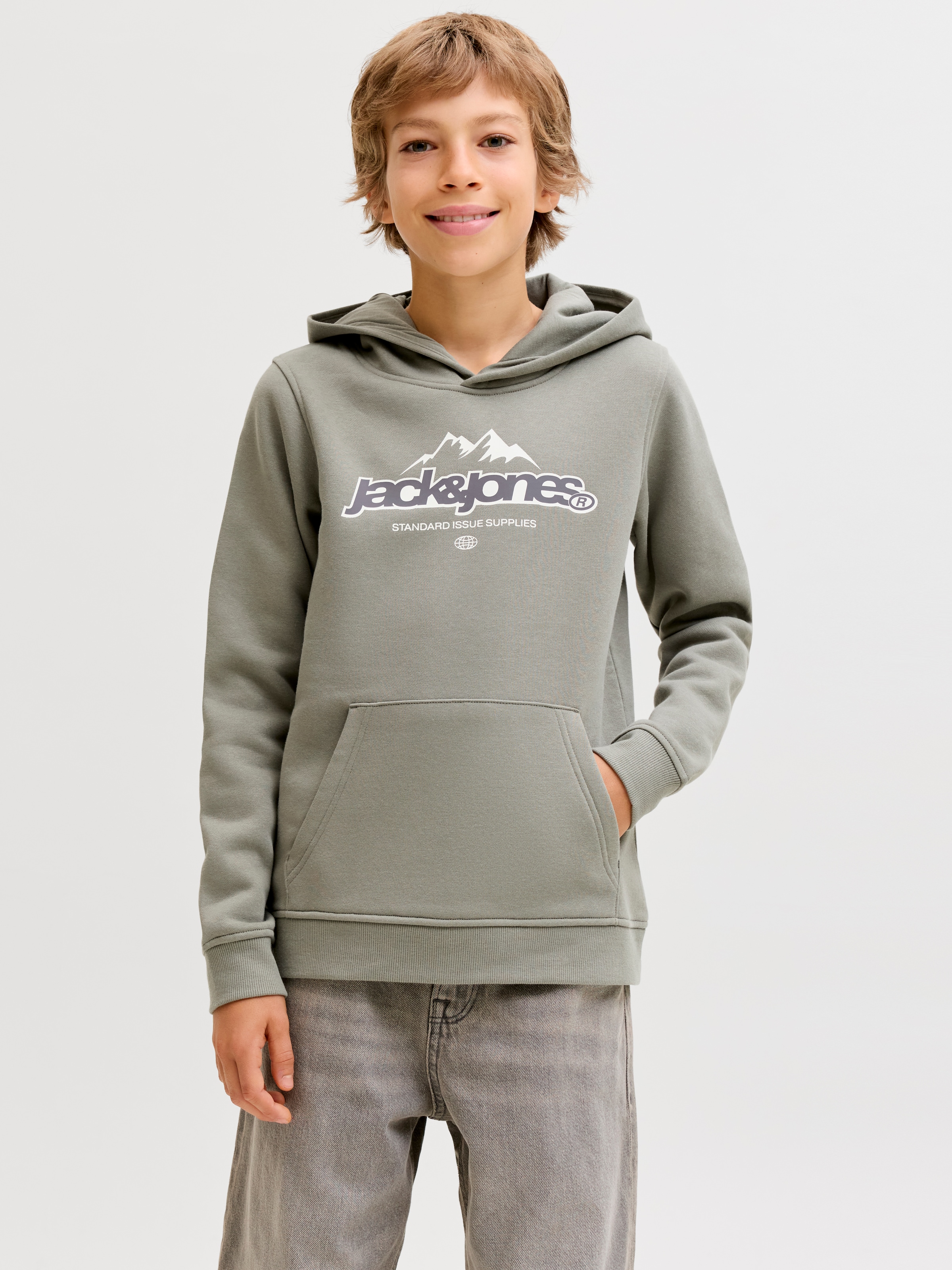 Jack & Jones Junior Kapuzensweatshirt »JCOFLARE FRONT SWEAT HOOD FST JNR«
