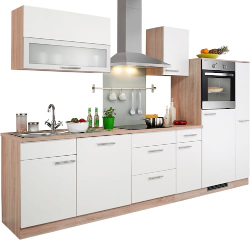 wiho Küchen Küchenzeile »Montana« mit E-Geräten, Breite 300 cm günstig online kaufen