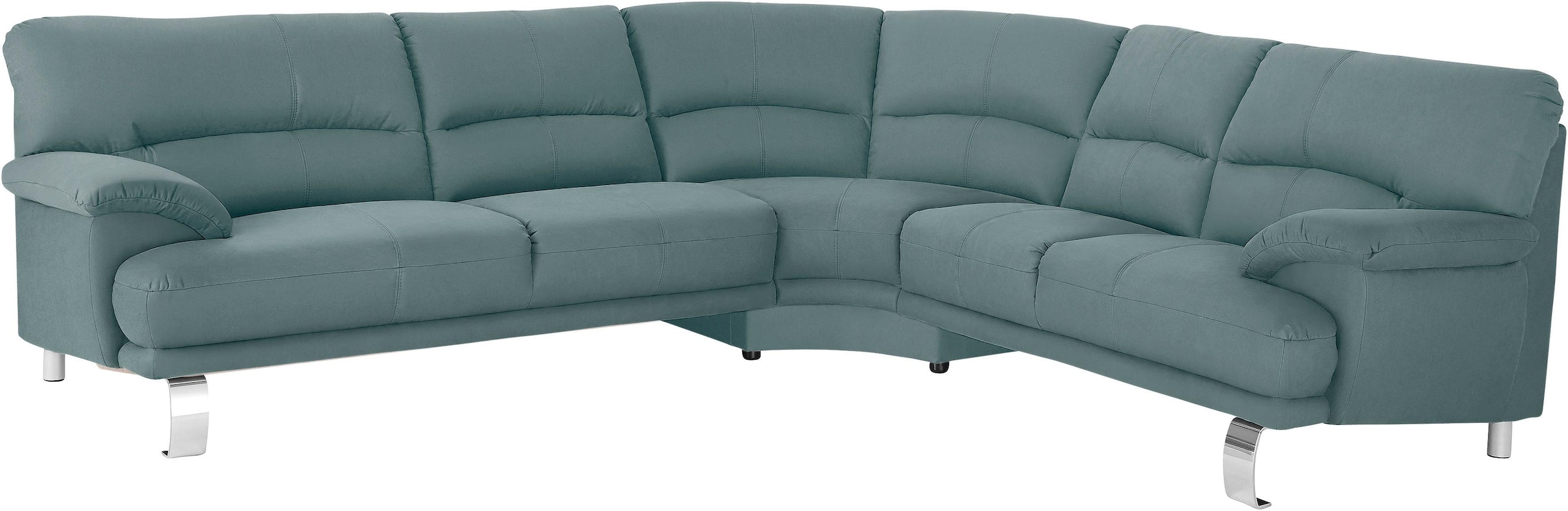 TRENDMANUFAKTUR Ecksofa »Cecilia II, in italienischen Design, bequem, hoher Sitzkomfort, L-Form« extrabreite Armlehnen für noch mehr Sitzkomfort